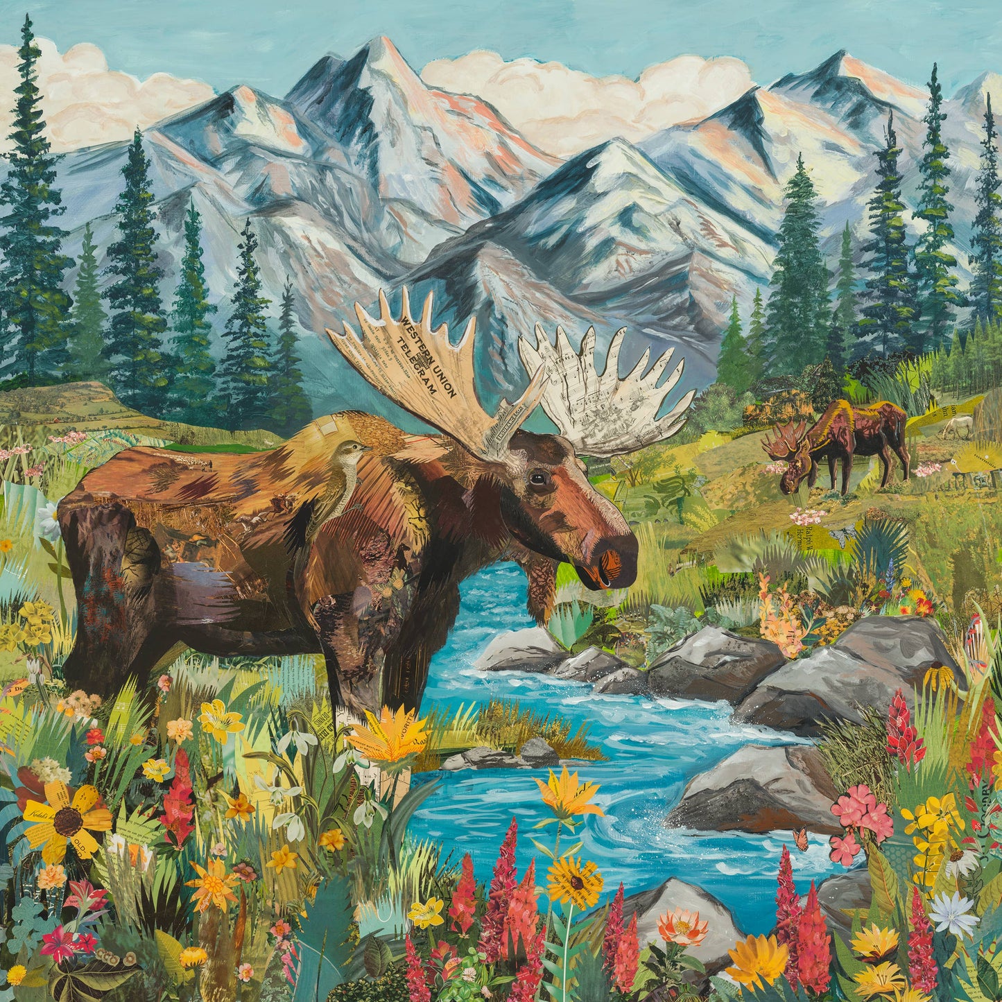 Art Print | Mountain Moose Wall Art | Alpine Brothers
