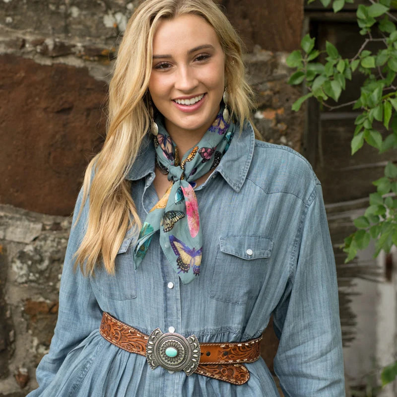 Butterfly Cotton and Silk Bandana