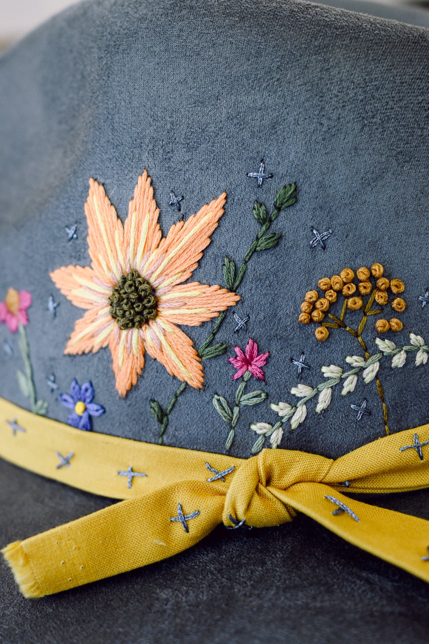The Laurel - Hand-Embroidered Hat