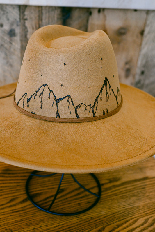 The Dolores - Hand-Burned Mountain Hat