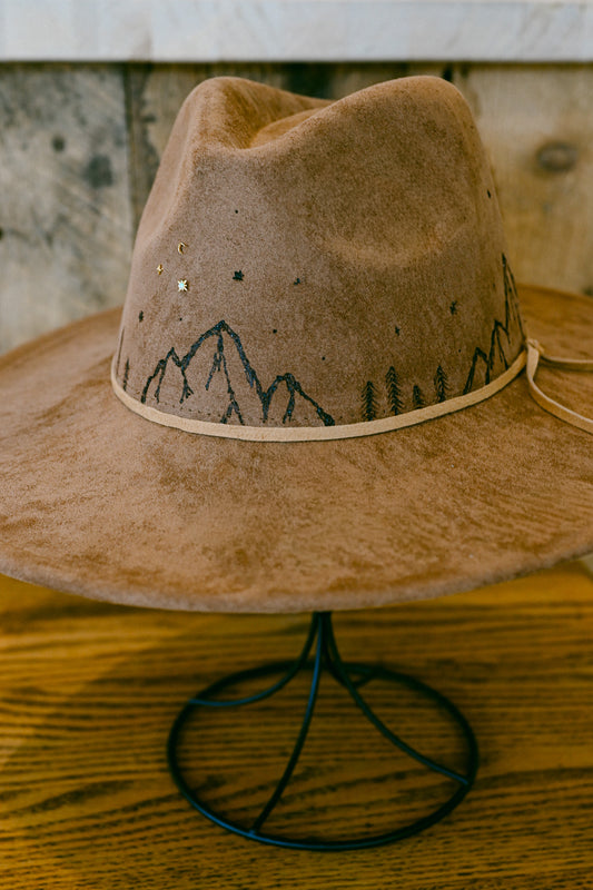 The Piper - Custom Hand-Burned Mountain Hat