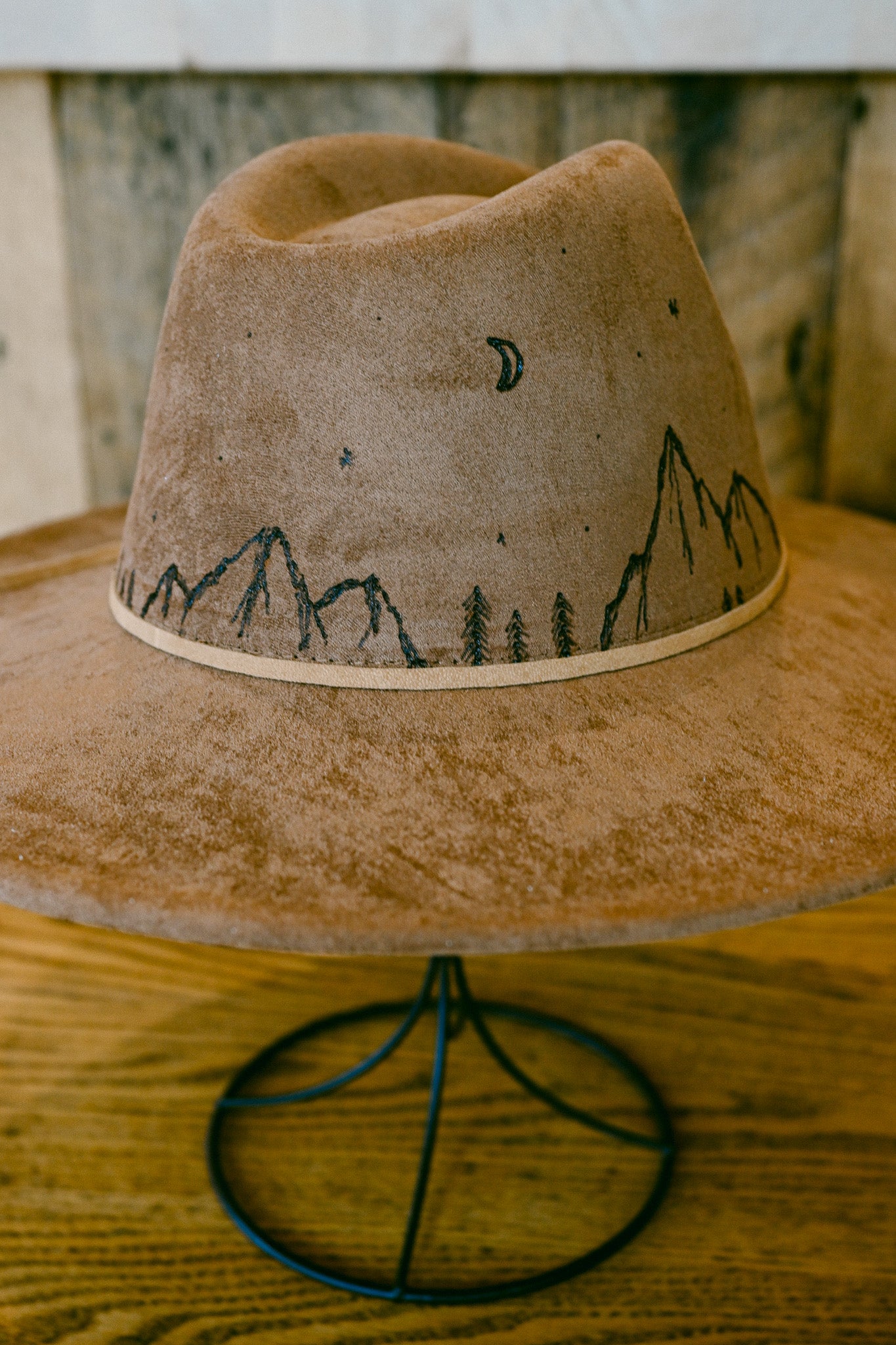 The Piper - Custom Hand-Burned Mountain Hat