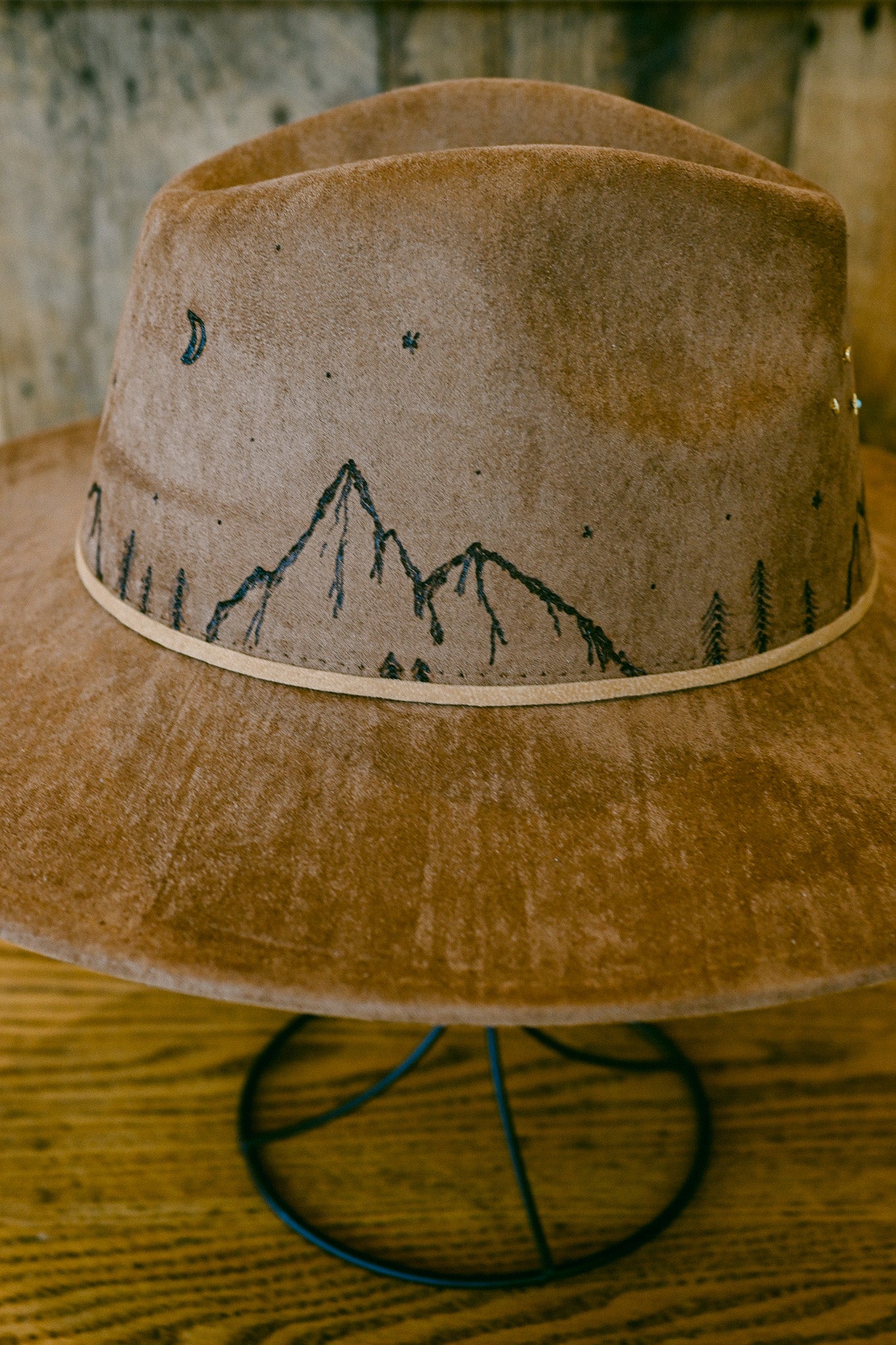 The Piper - Custom Hand-Burned Mountain Hat