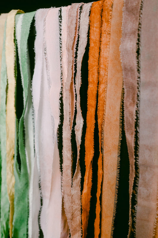 Earth Pigment Hand-Dyed Ribbon