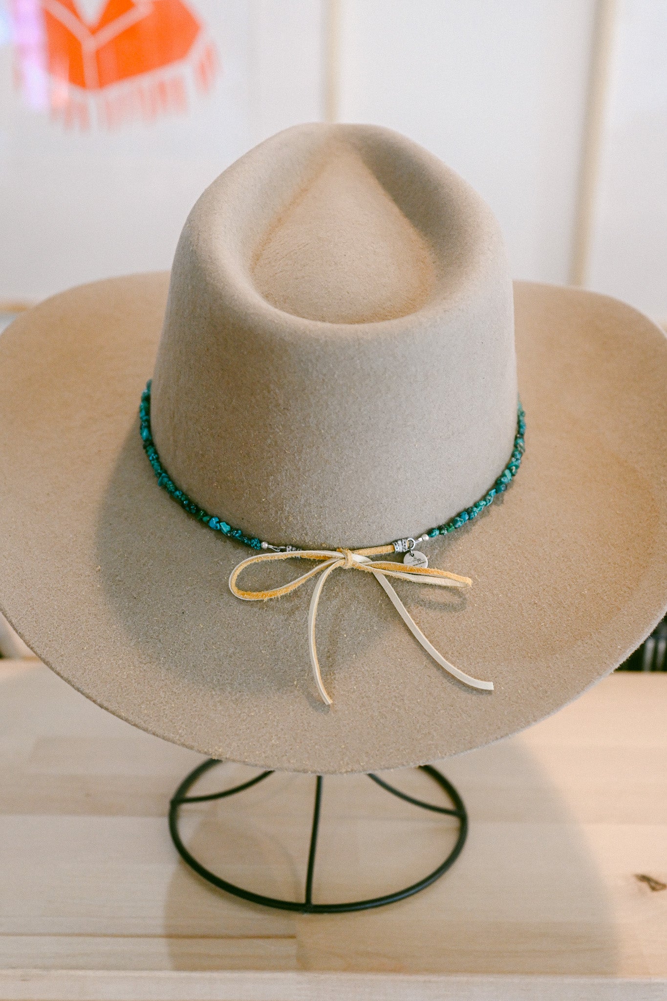 Turquoise Chip Gemstone Hat Band