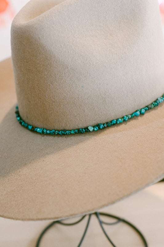 Turquoise Chip Gemstone Hat Band