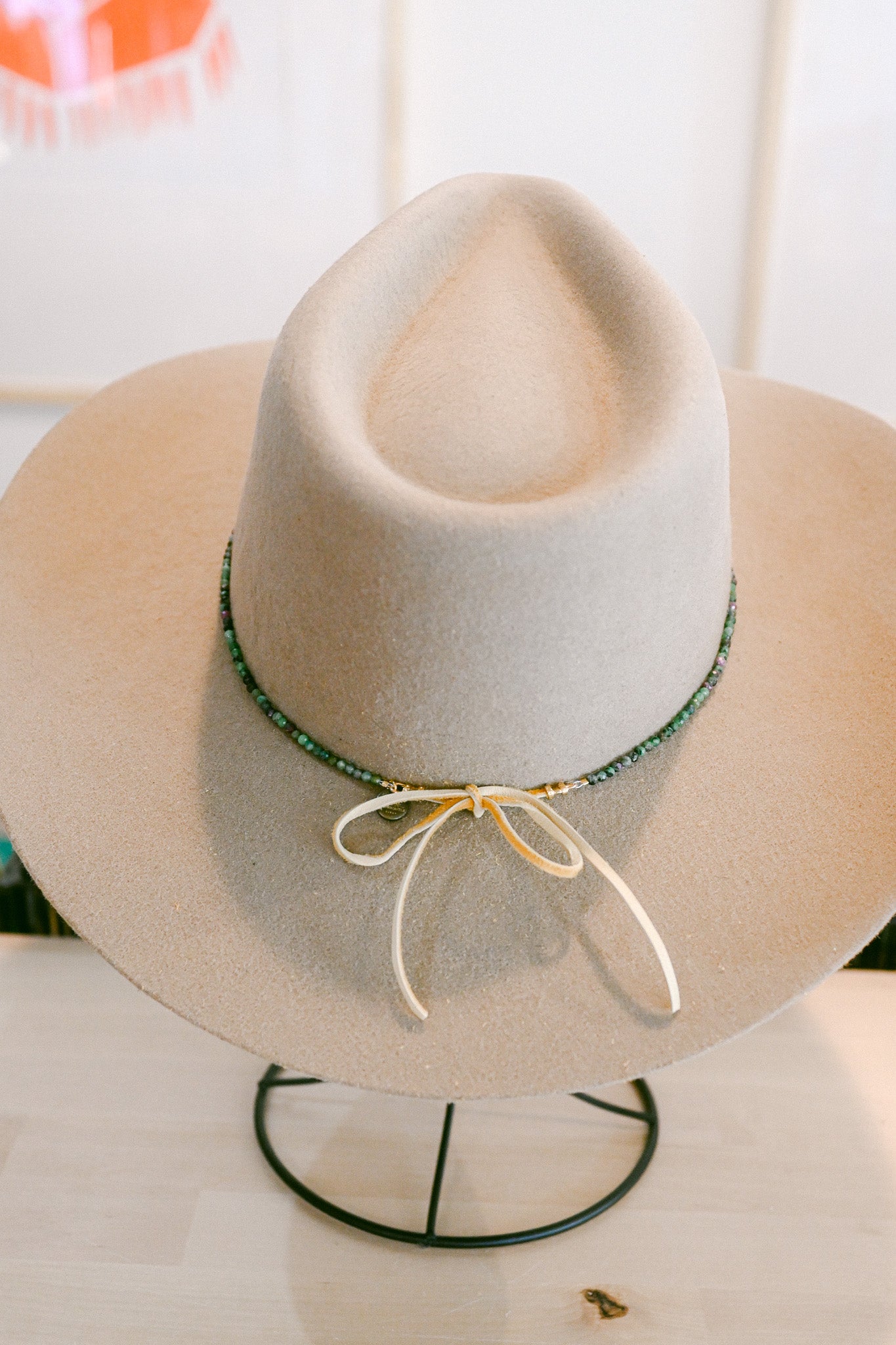 Fuchsite Ruby Gemstone Hat Band