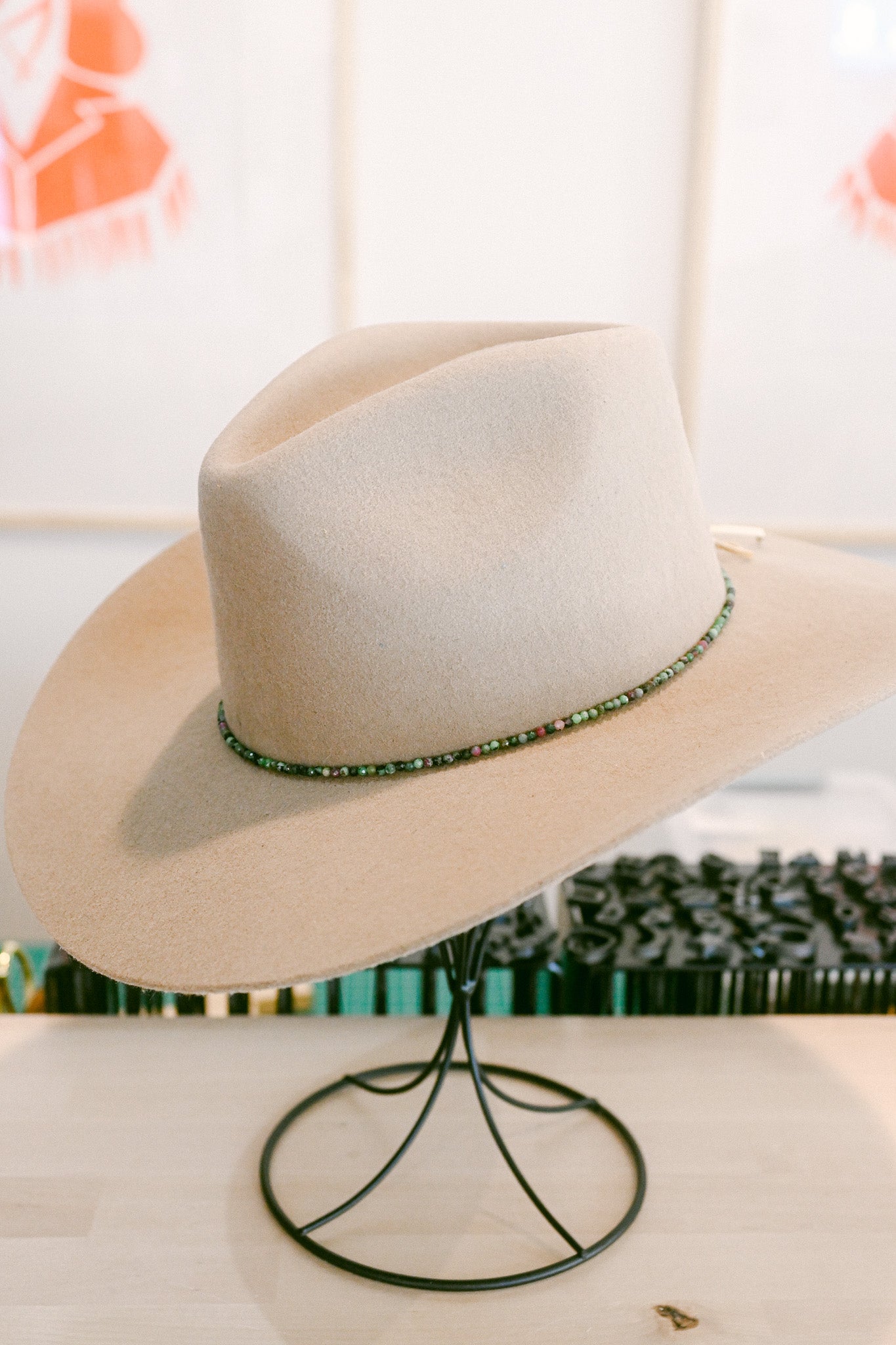 Fuchsite Ruby Gemstone Hat Band