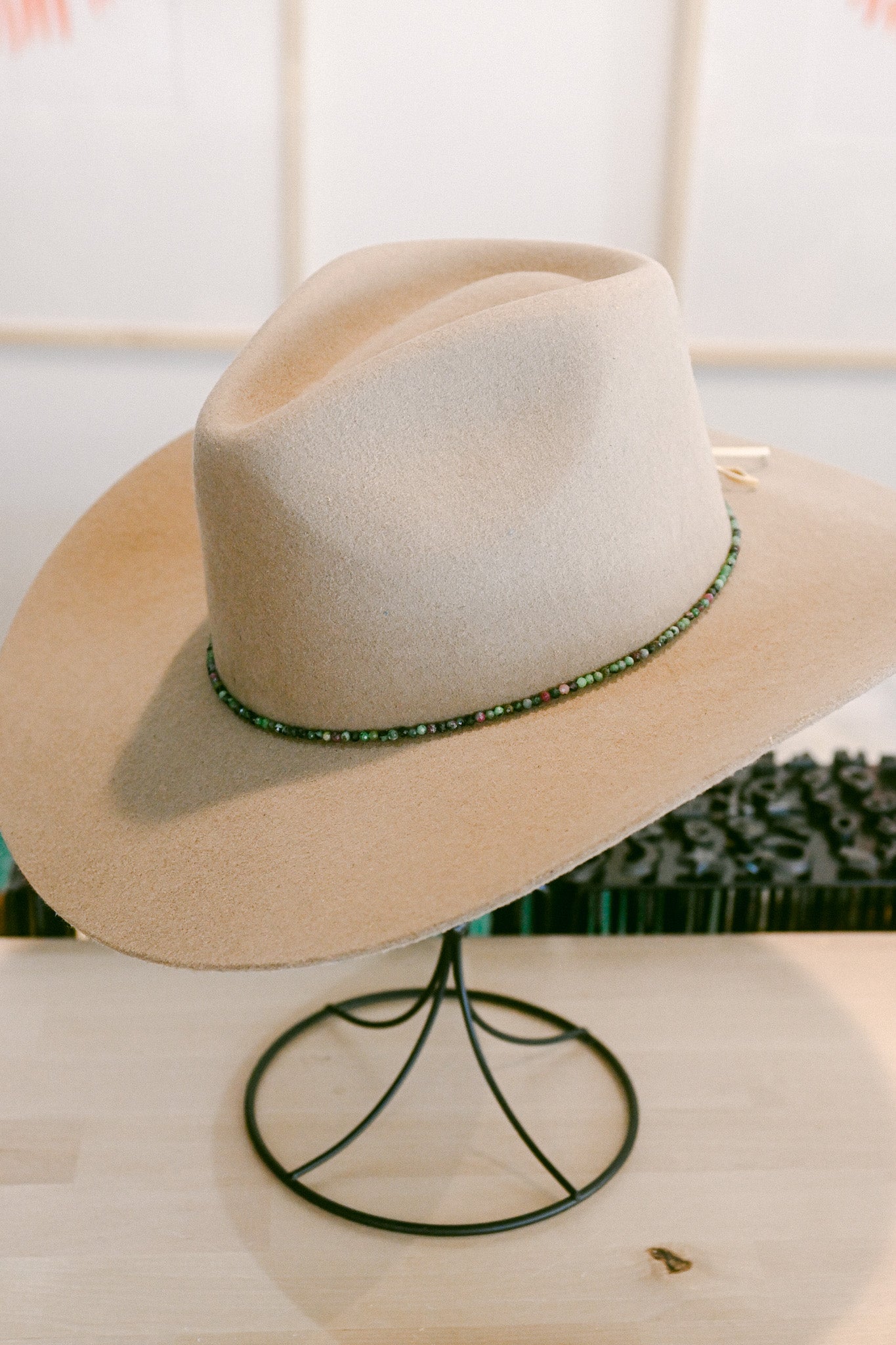 Fuchsite Ruby Gemstone Hat Band