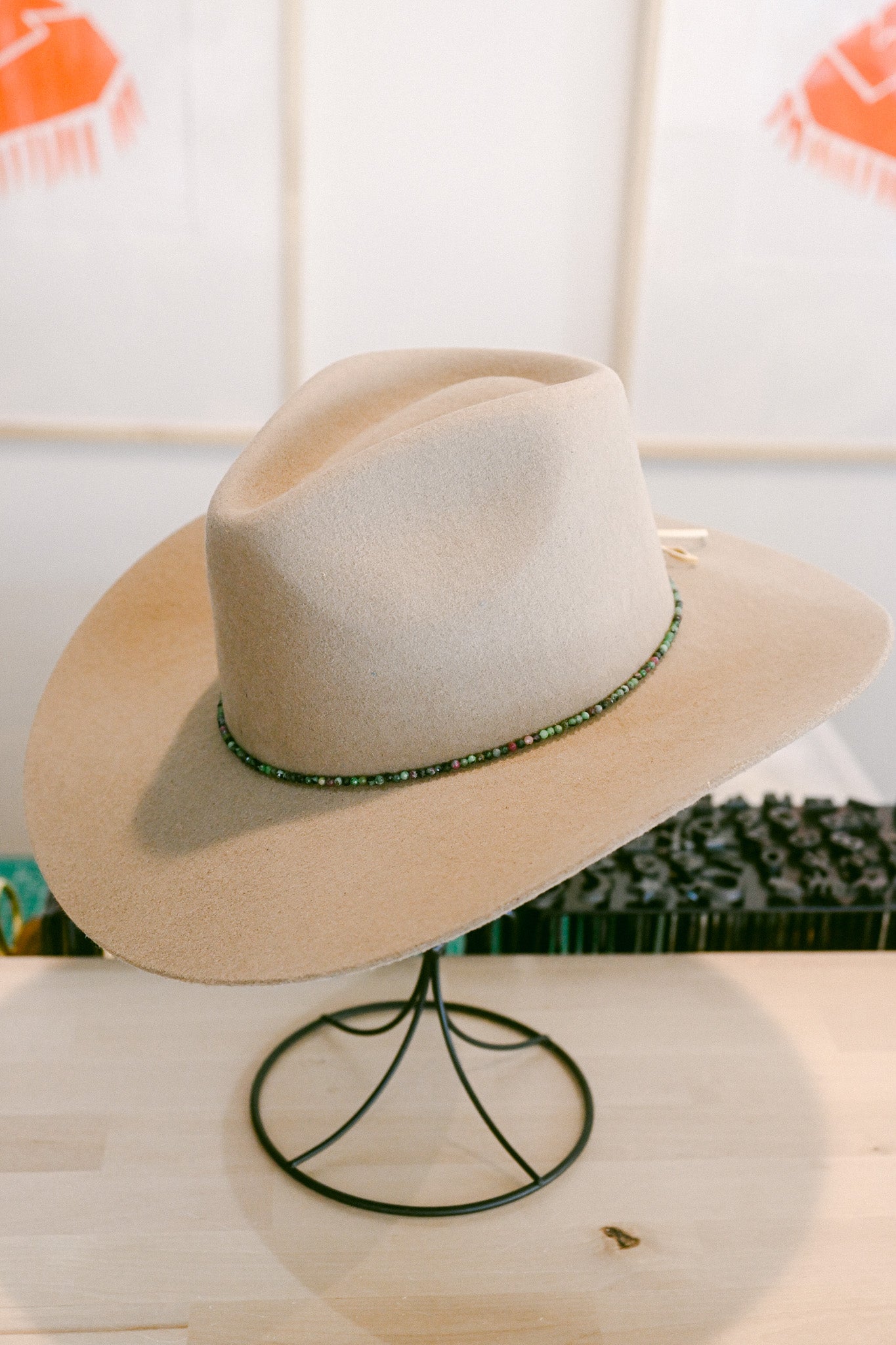 Fuchsite Ruby Gemstone Hat Band