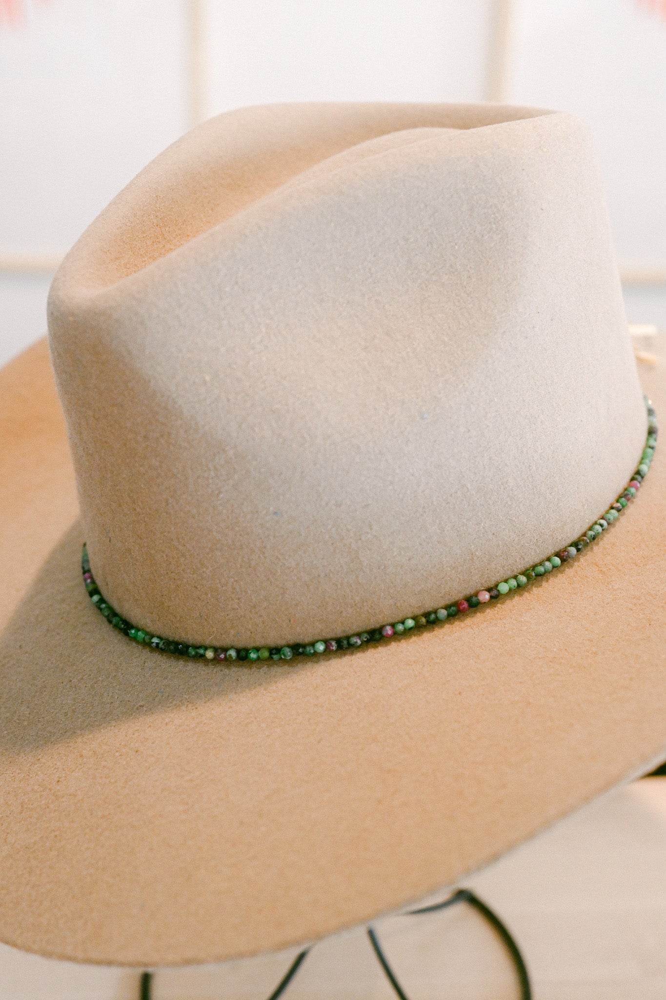 Fuchsite Ruby Gemstone Hat Band