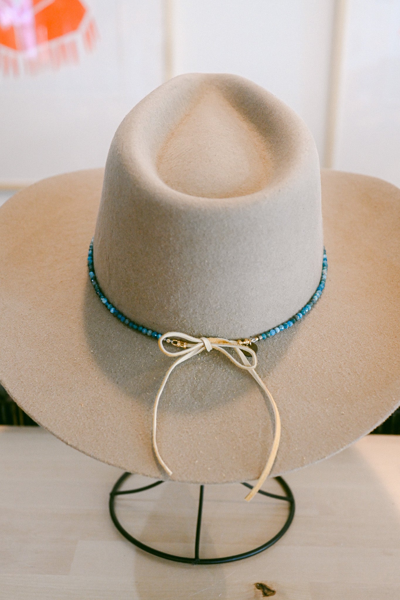 Labradorite Bezel and Amazonite Beaded Hat Band