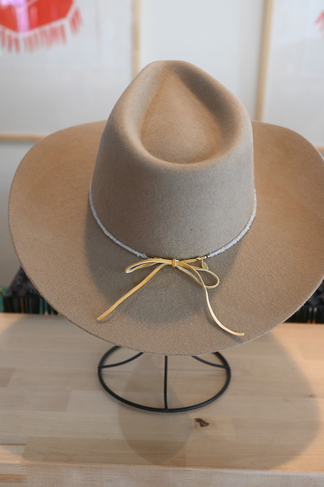 Moonstone Bezel and Beaded Hat Band