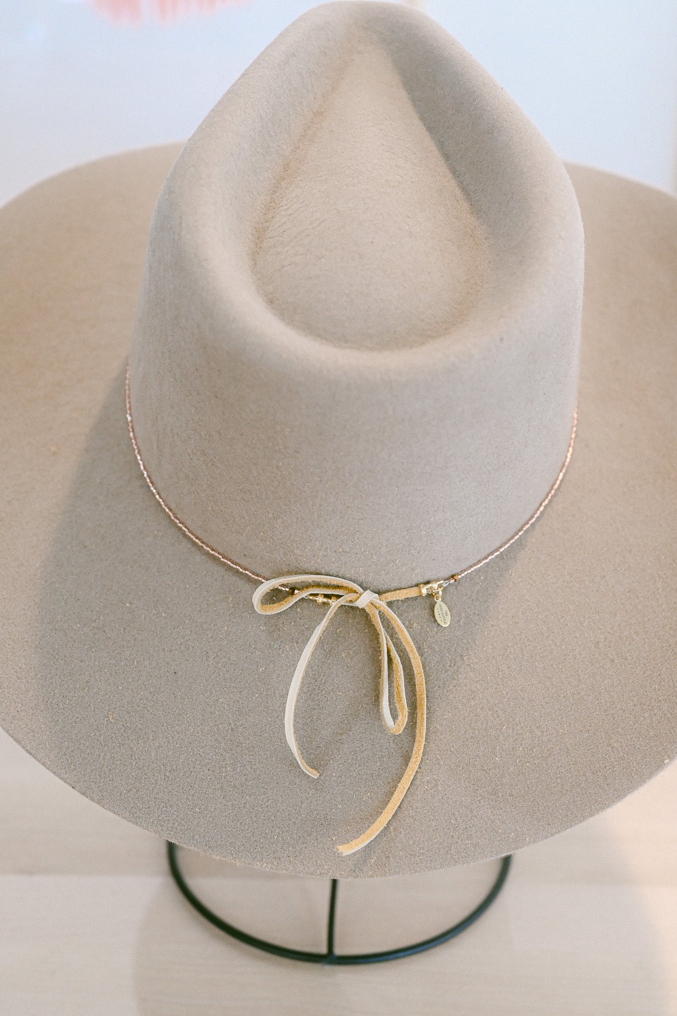 Metallic Beaded Hat Band