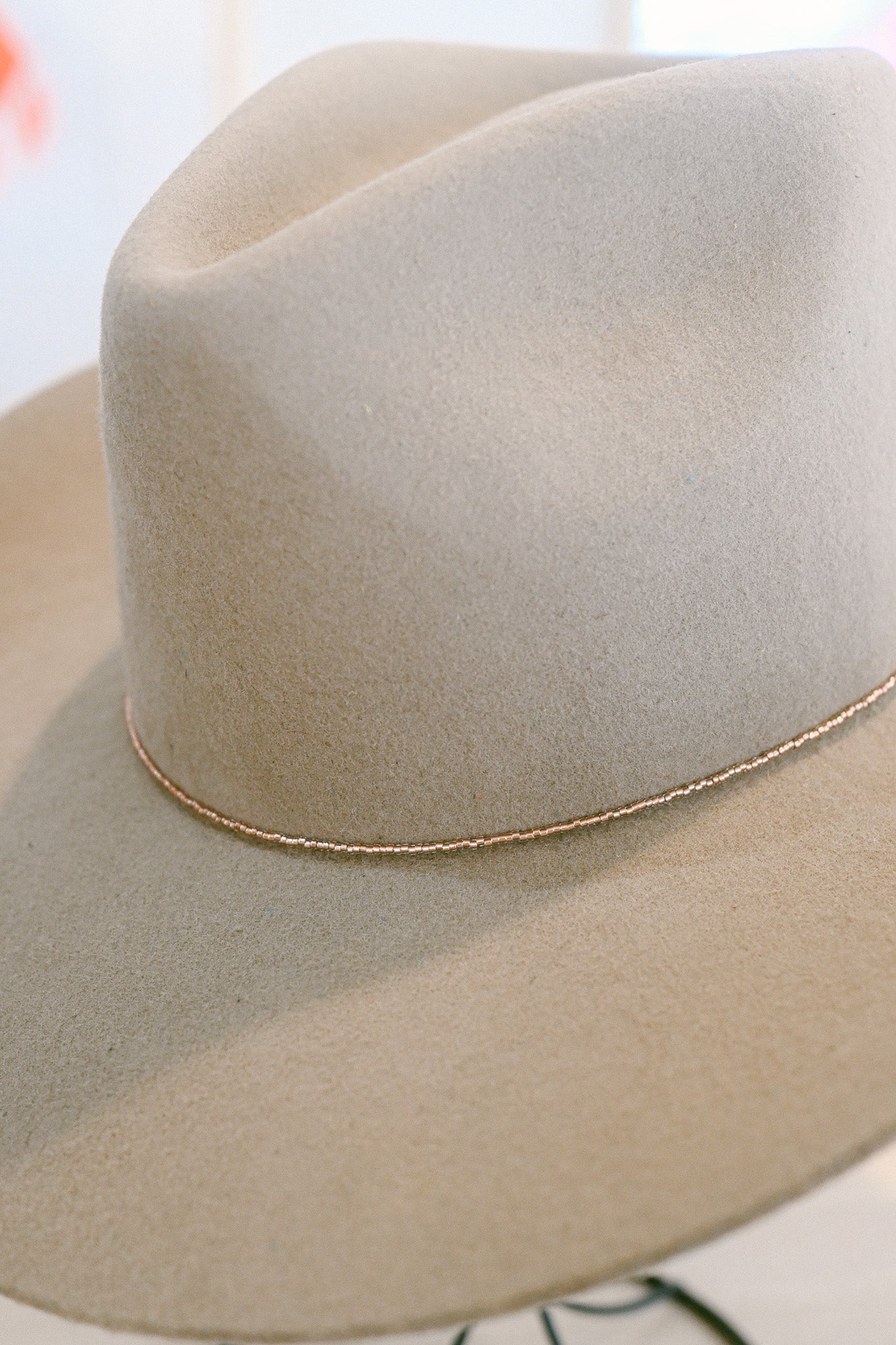 Metallic Beaded Hat Band