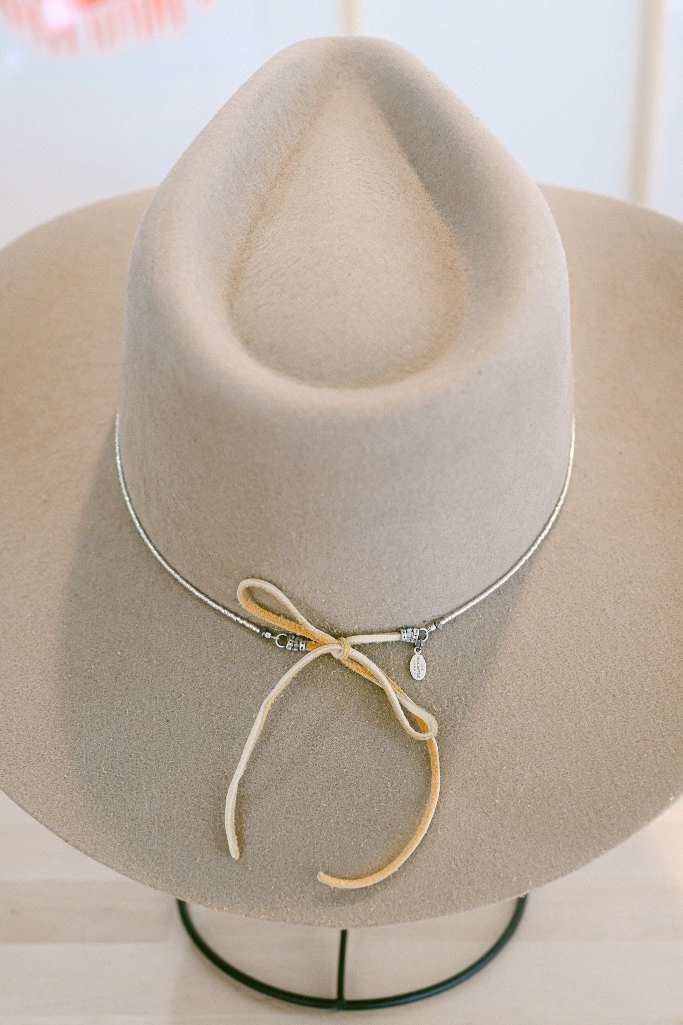 Metallic Beaded Hat Band