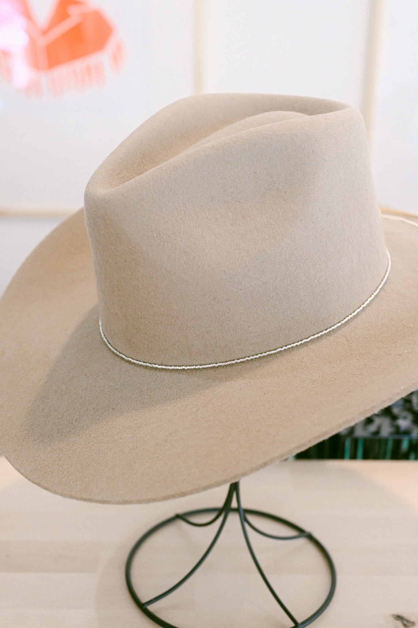 Metallic Beaded Hat Band