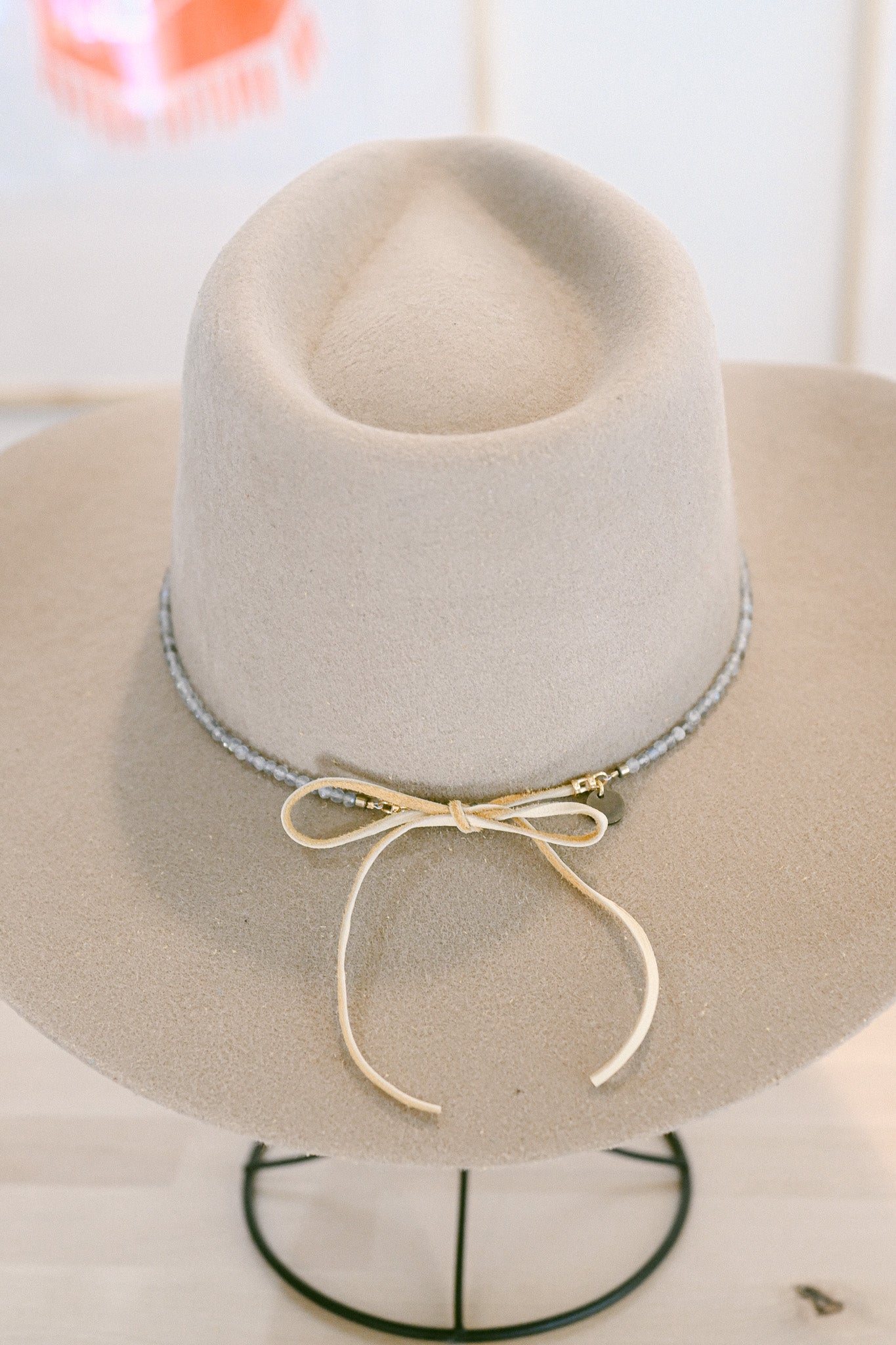 Labradorite Bezel and Beaded Hat Band