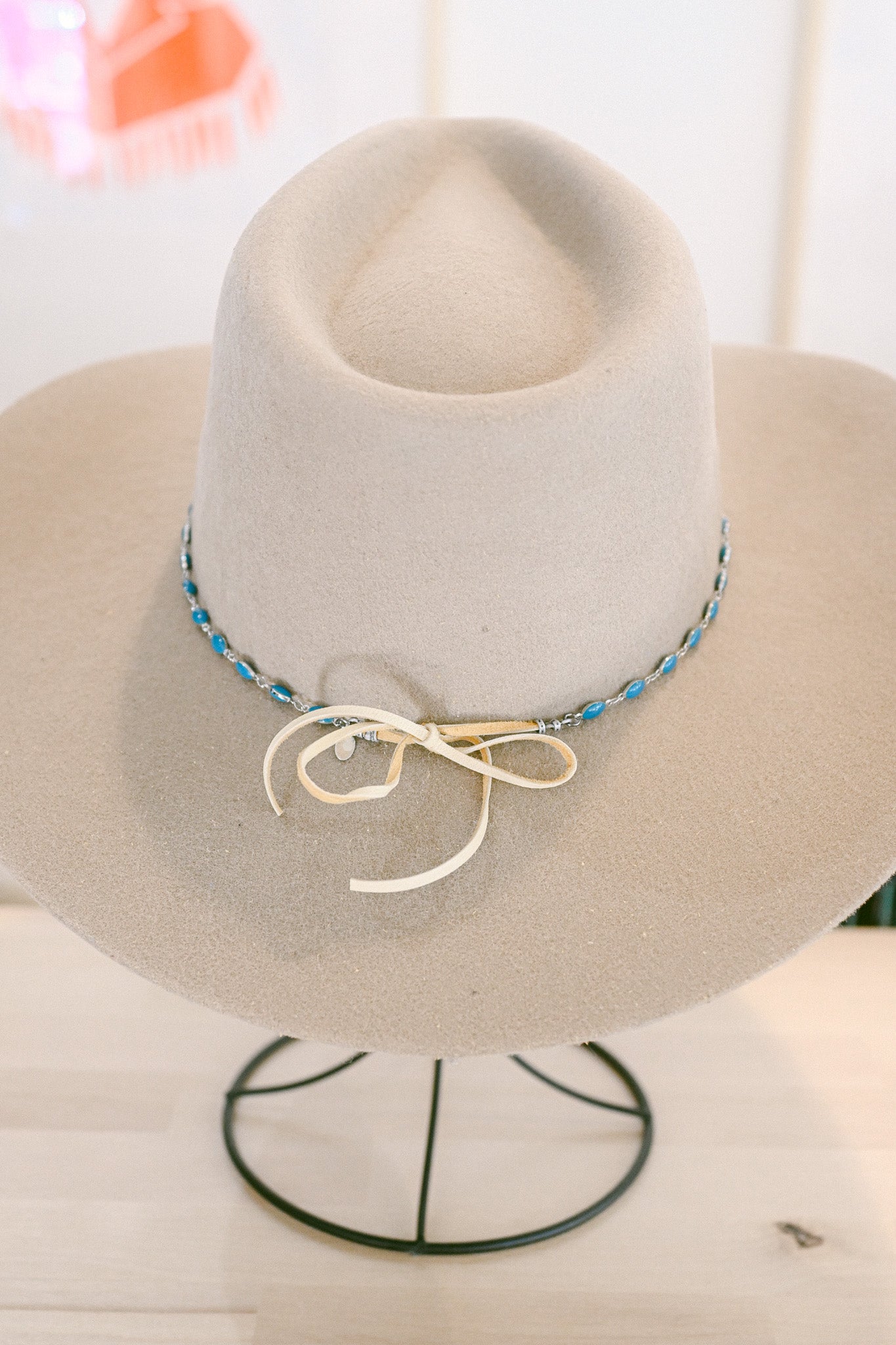 Enamel Turquoise Chain Hat Band