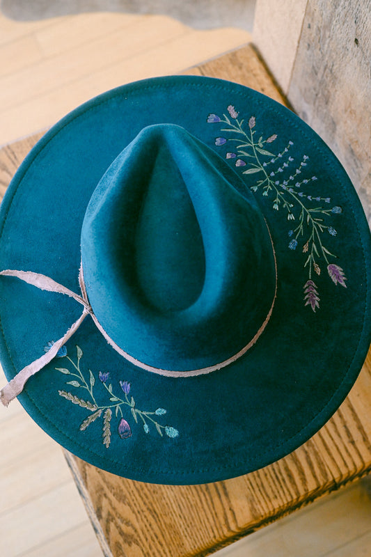 The Billie - Hand-Burned and Hand-Painted Hat