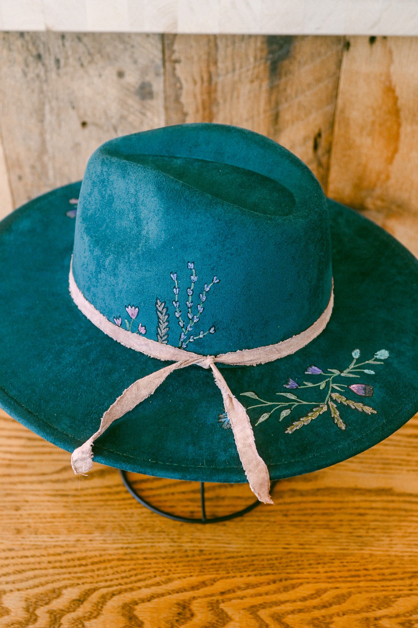 The Billie - Hand-Burned and Hand-Painted Hat