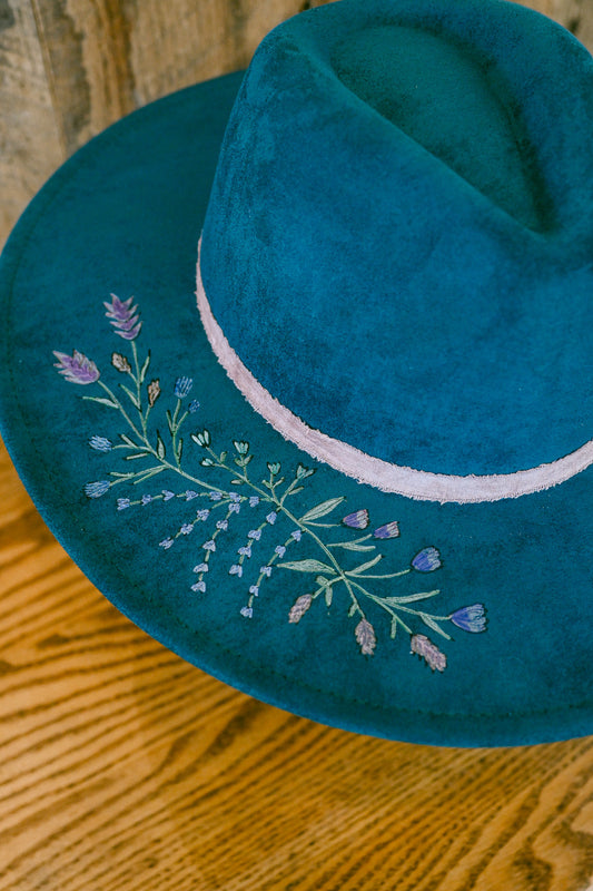 The Billie - Hand-Burned and Hand-Painted Hat