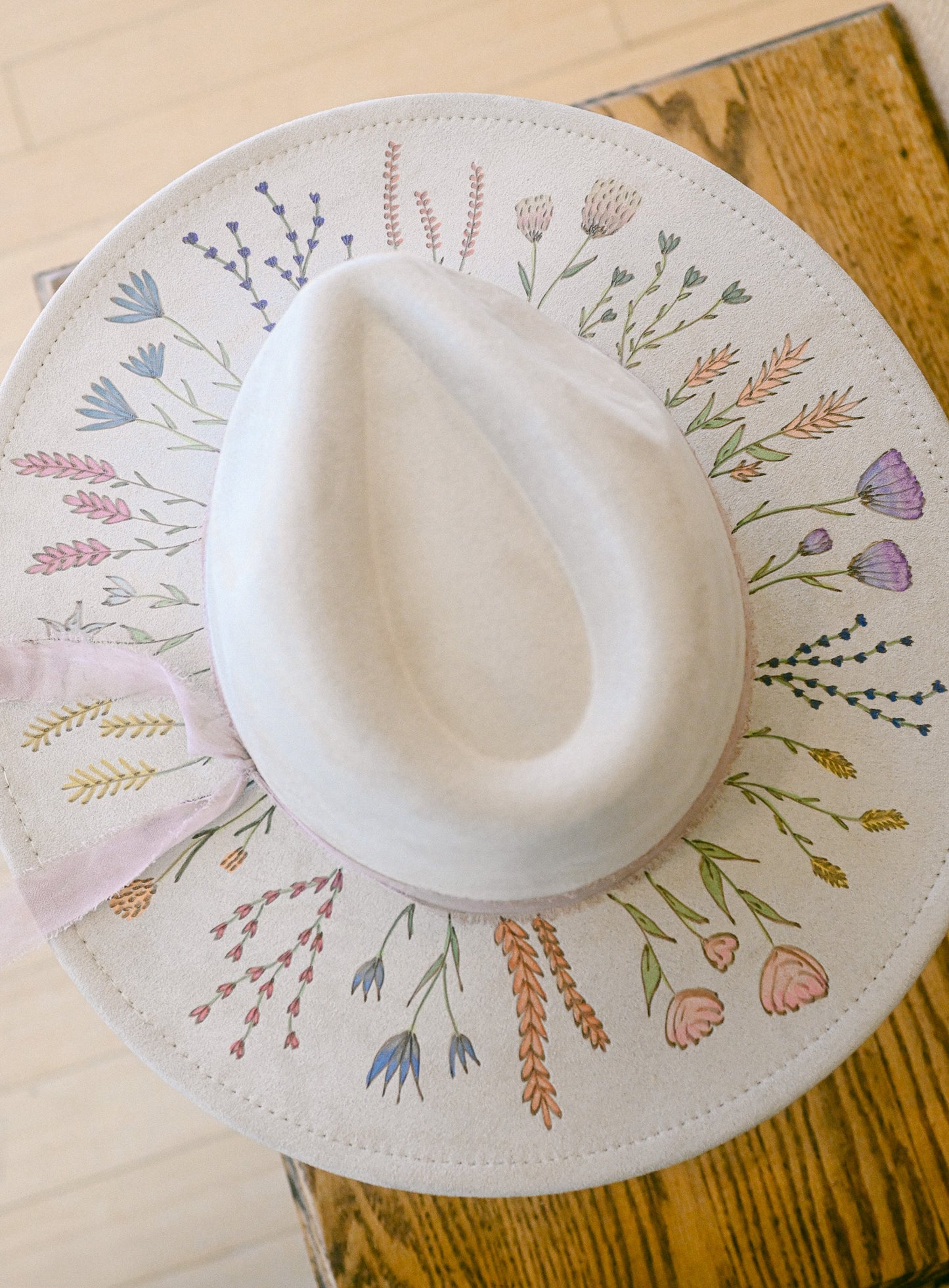 The Callie - Hand-Burned and Hand-Painted Hat