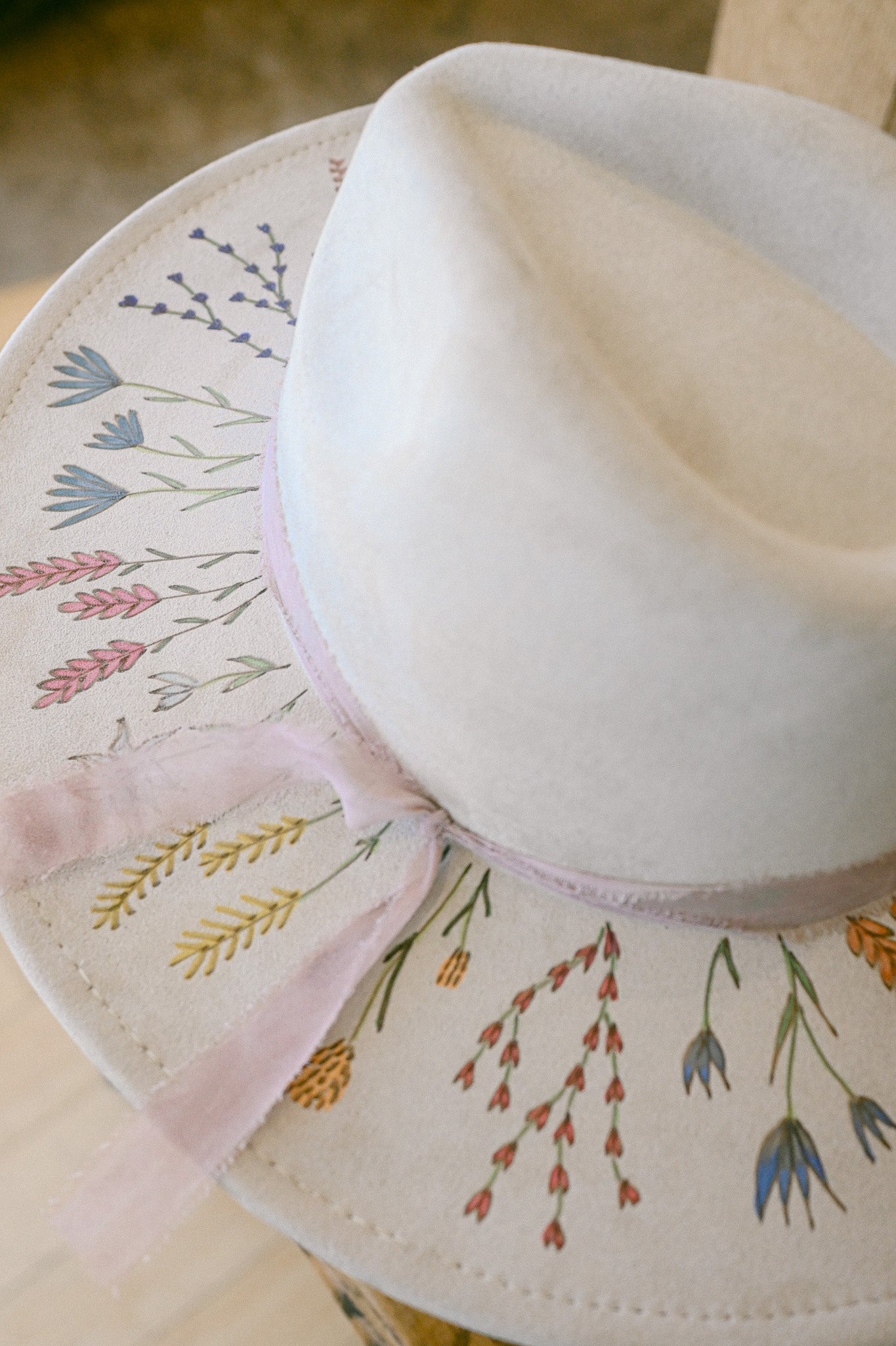 The Callie - Hand-Burned and Hand-Painted Hat