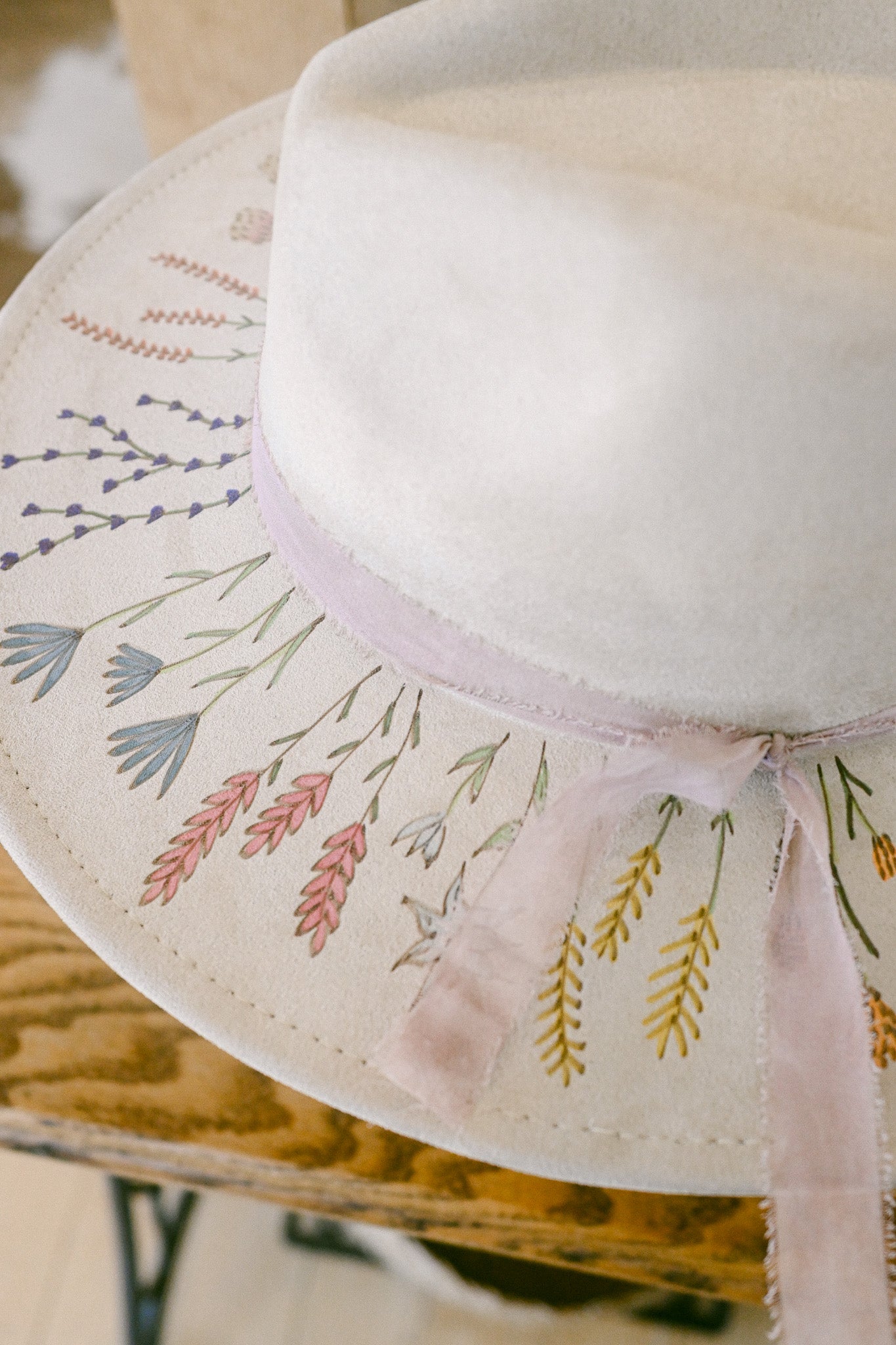 The Callie - Hand-Burned and Hand-Painted Hat