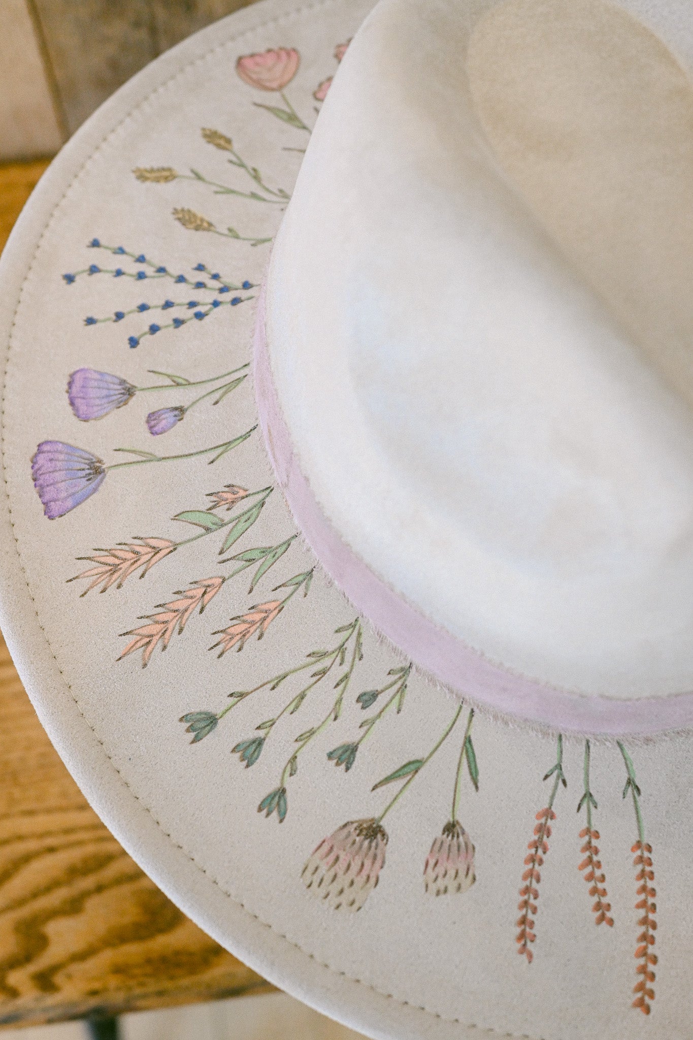 The Callie - Hand-Burned and Hand-Painted Hat