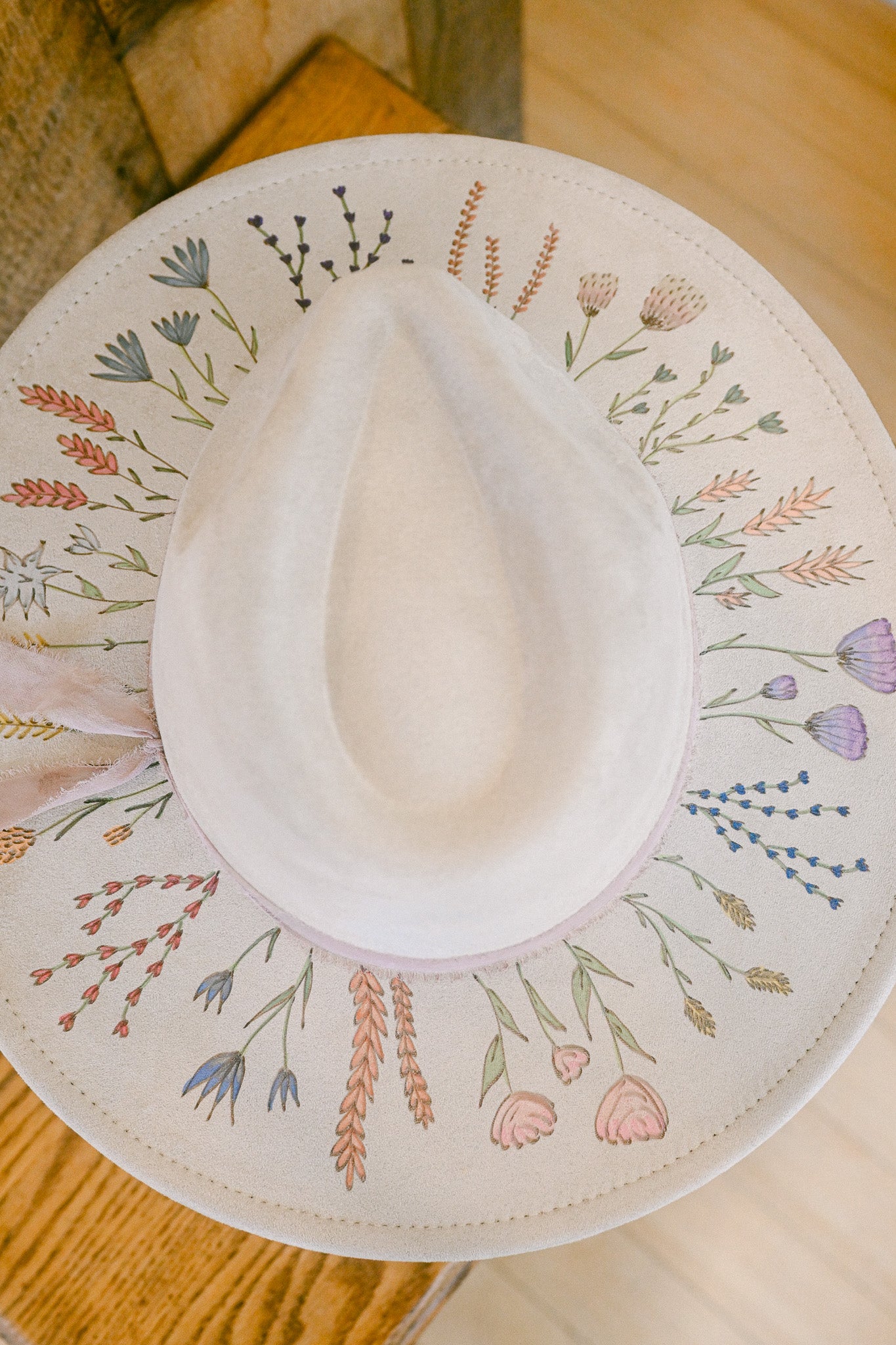 The Callie - Hand-Burned and Hand-Painted Hat