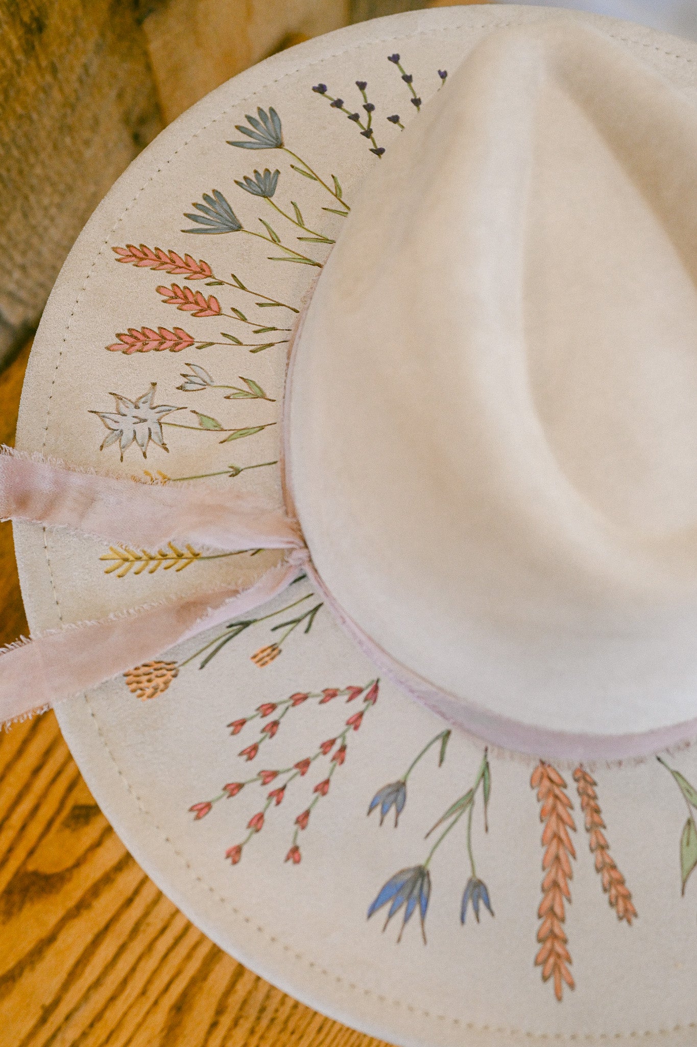 The Callie - Hand-Burned and Hand-Painted Hat