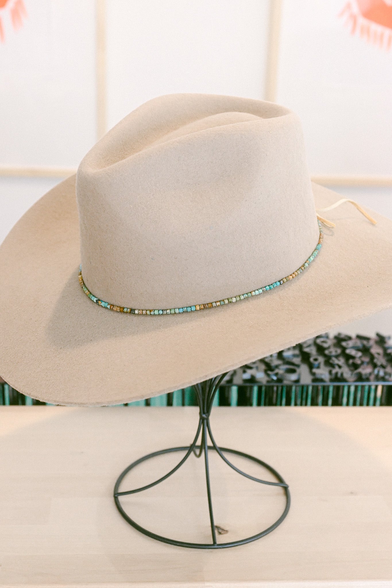 Ombre Turquoise Gemstone Hat Band