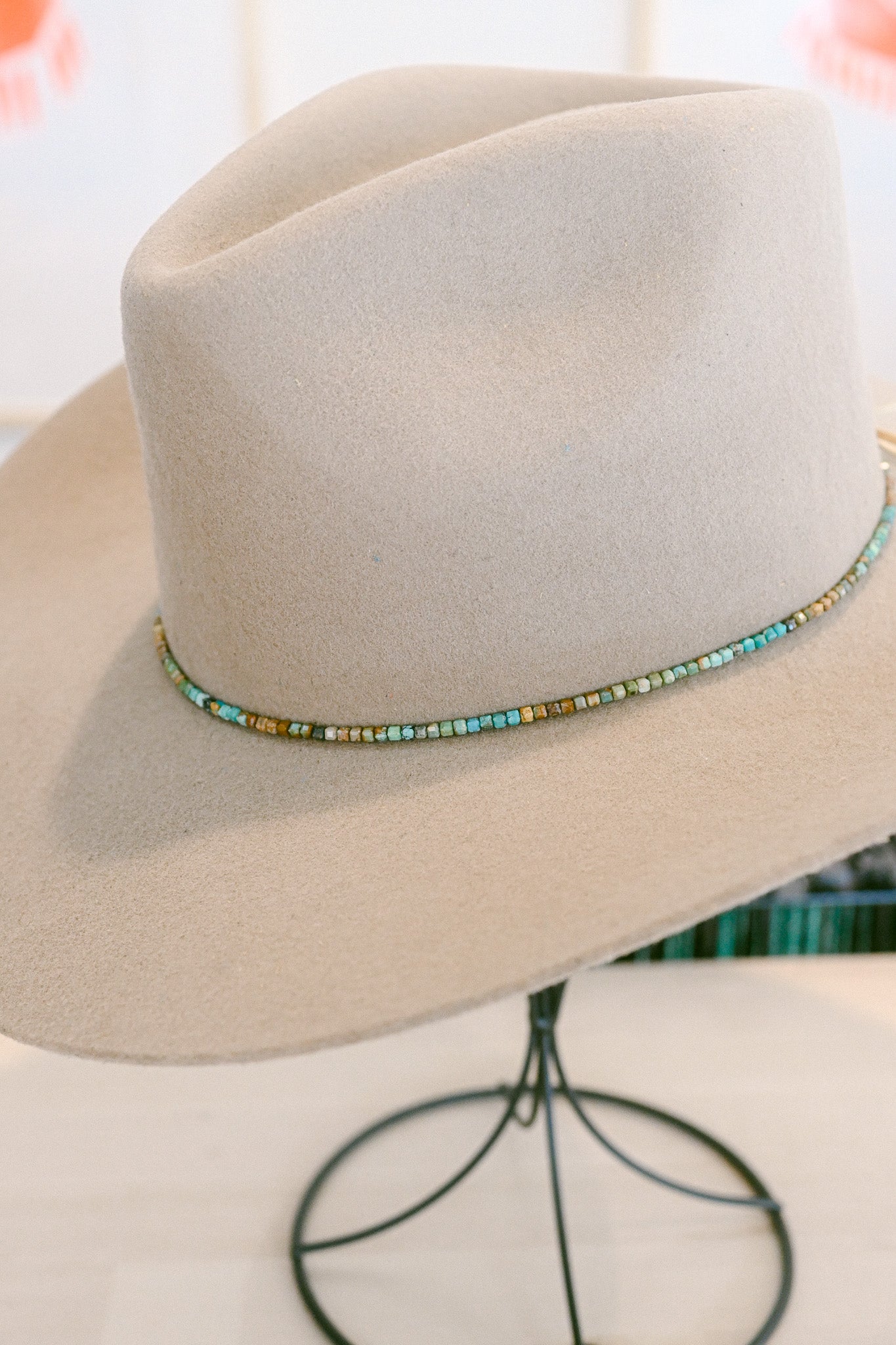 Ombre Turquoise Gemstone Hat Band