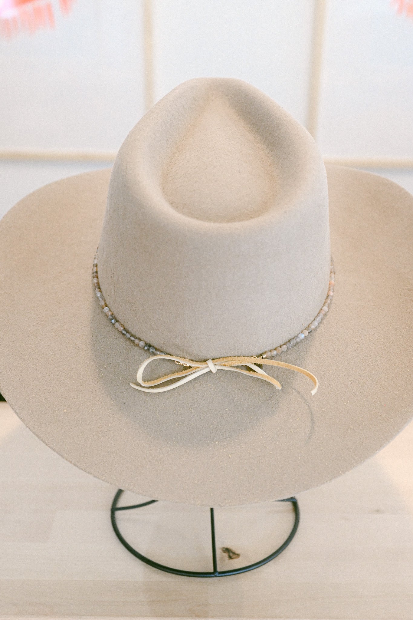 Gray Moonstone Gemstone Hat Band