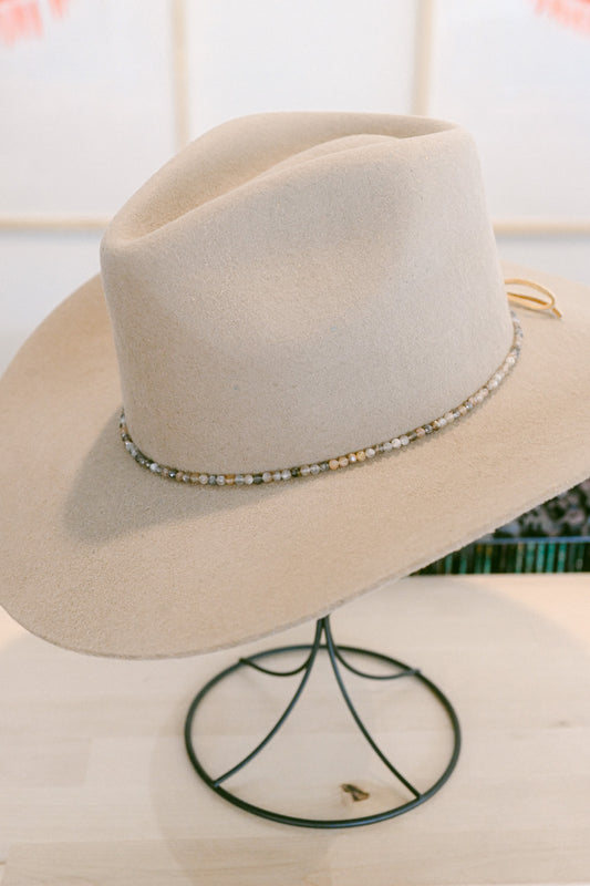 Gray Moonstone Gemstone Hat Band
