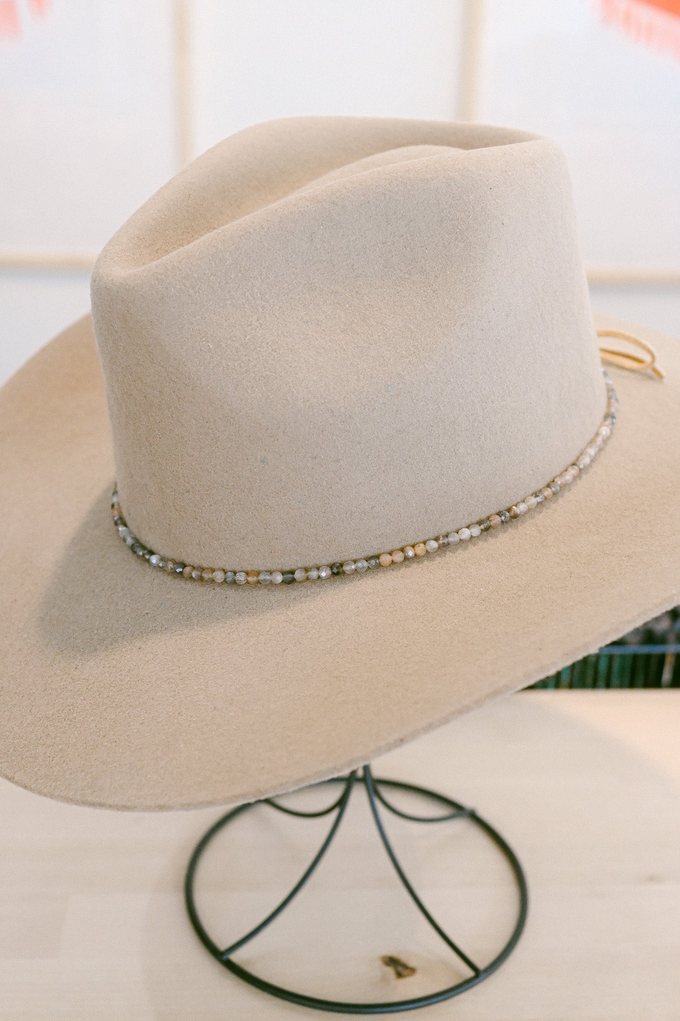 Gray Moonstone Gemstone Hat Band