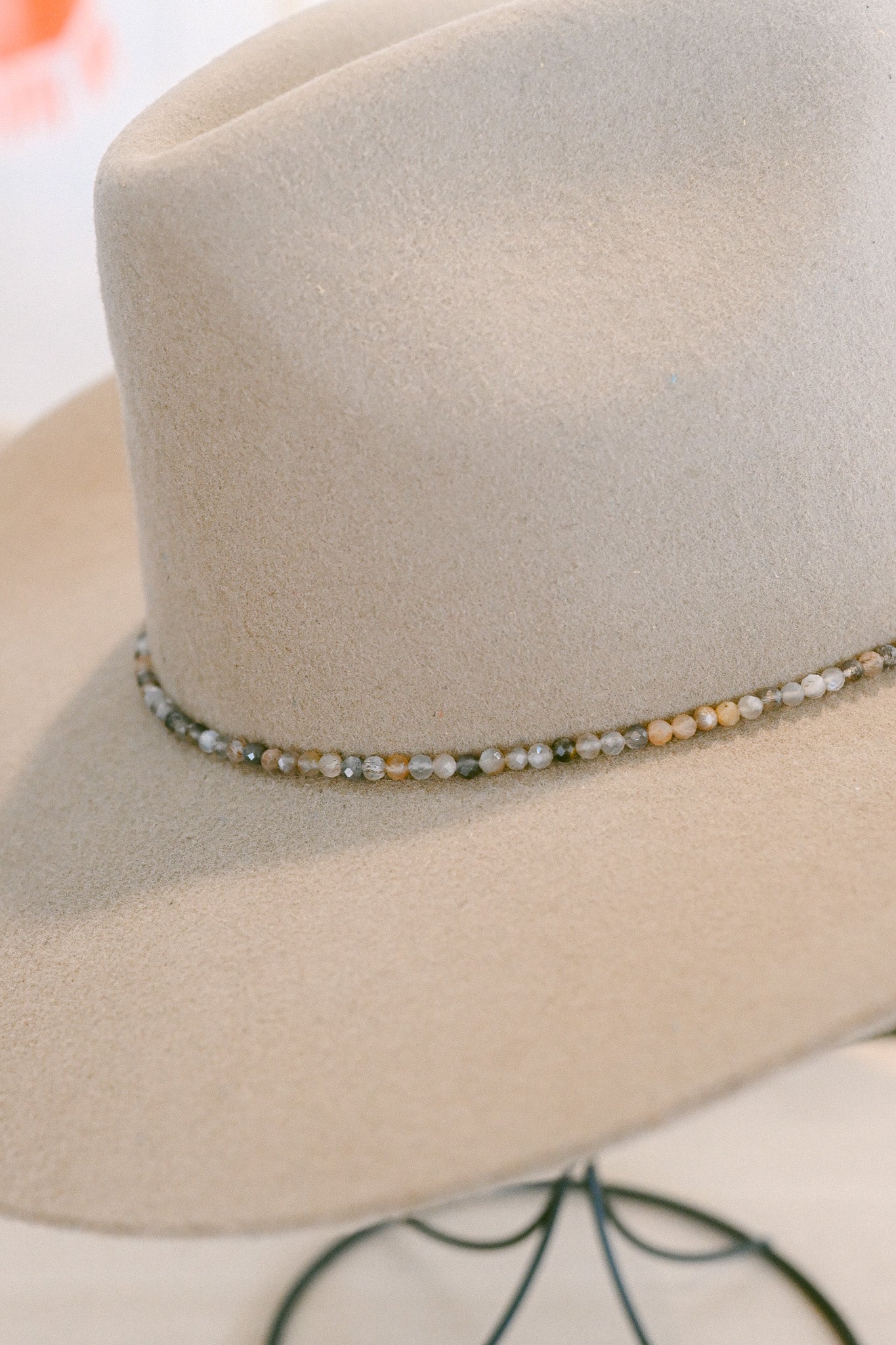 Gray Moonstone Gemstone Hat Band