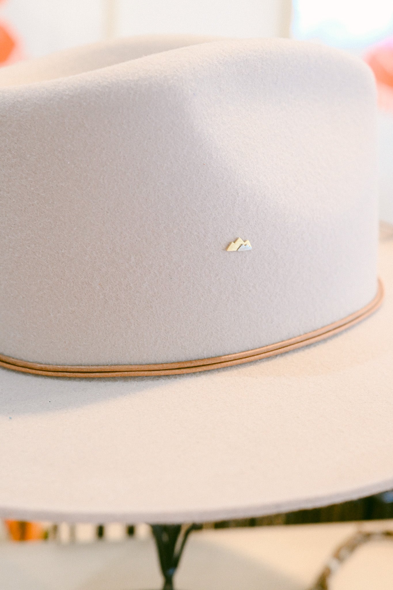 Two Toned Mountain Hat Charm