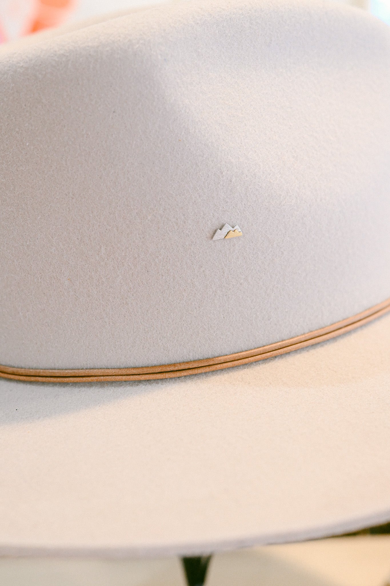 Two Toned Mountain Hat Charm