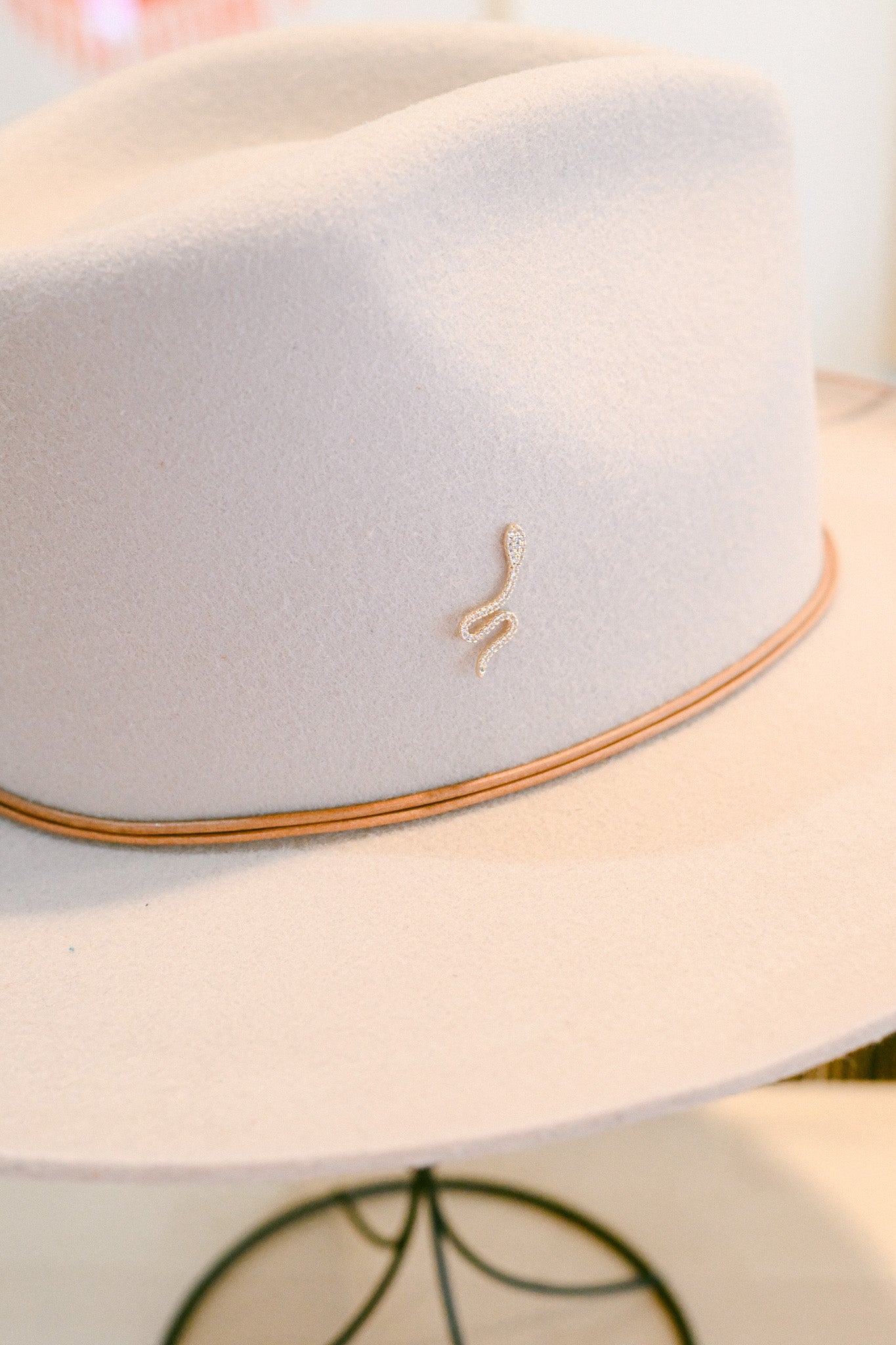 Crystal Snake Hat Charm