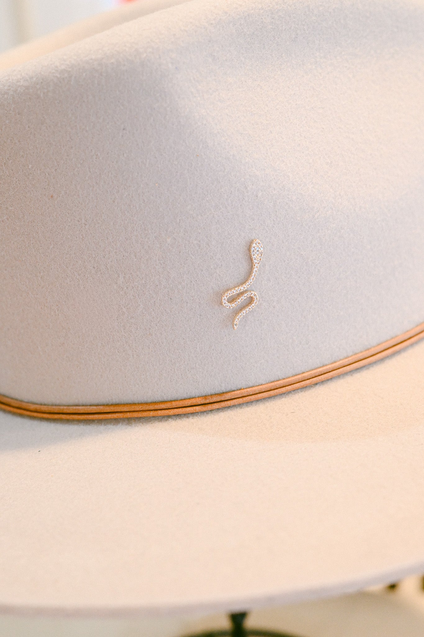 Crystal Snake Hat Charm