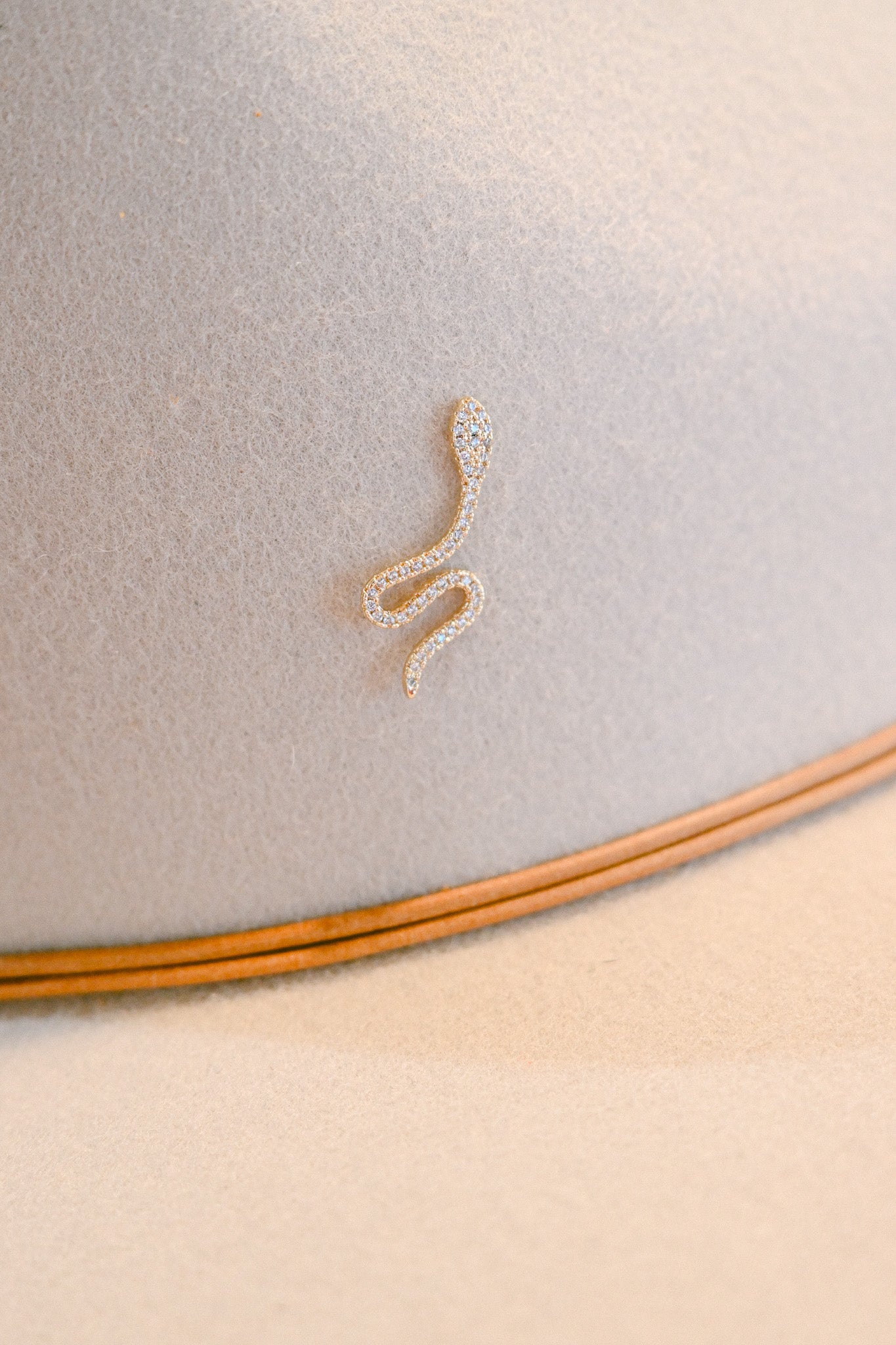 Crystal Snake Hat Charm