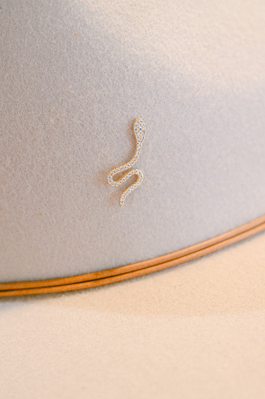 Crystal Snake Hat Charm