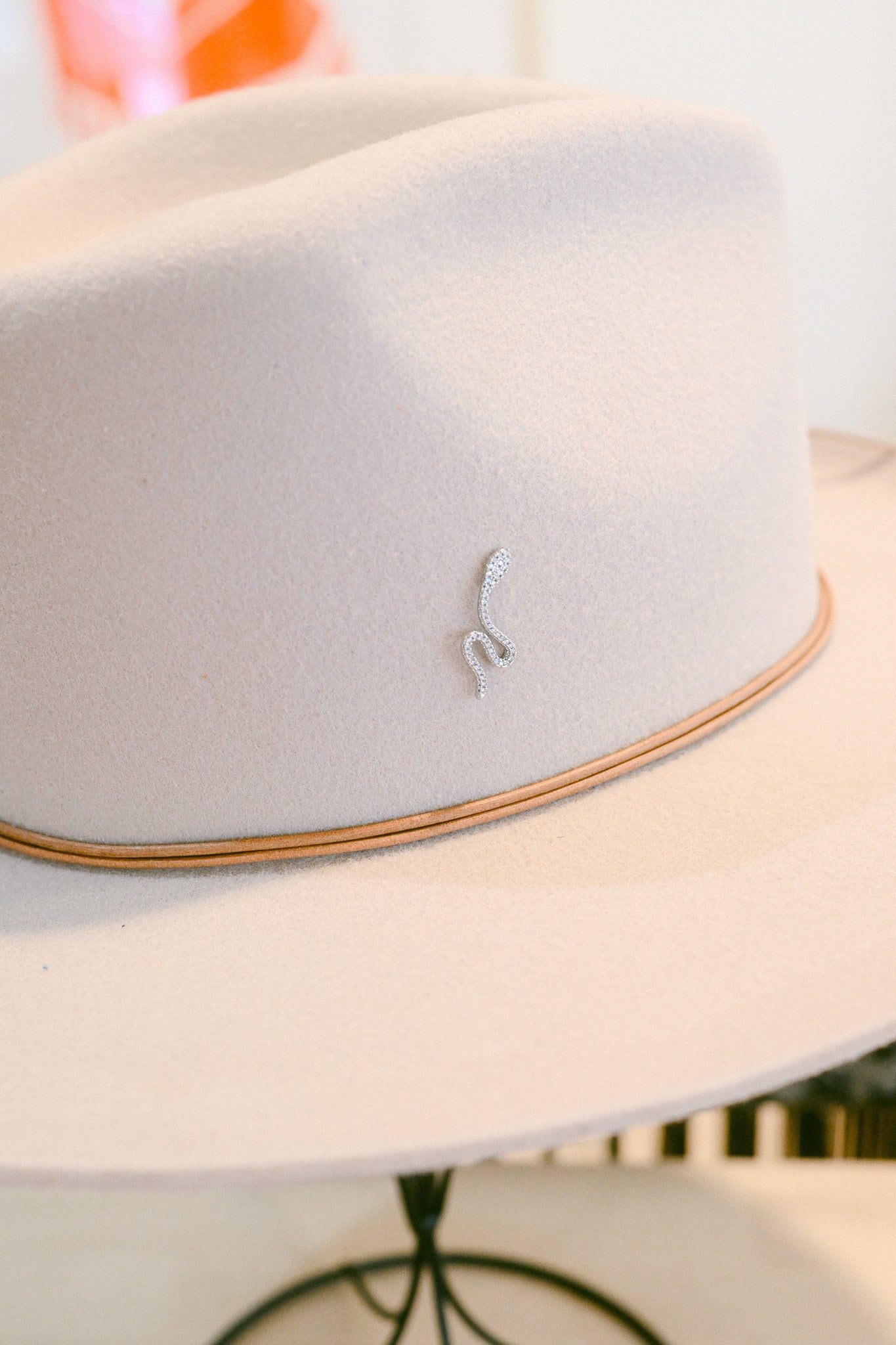 Crystal Snake Hat Charm