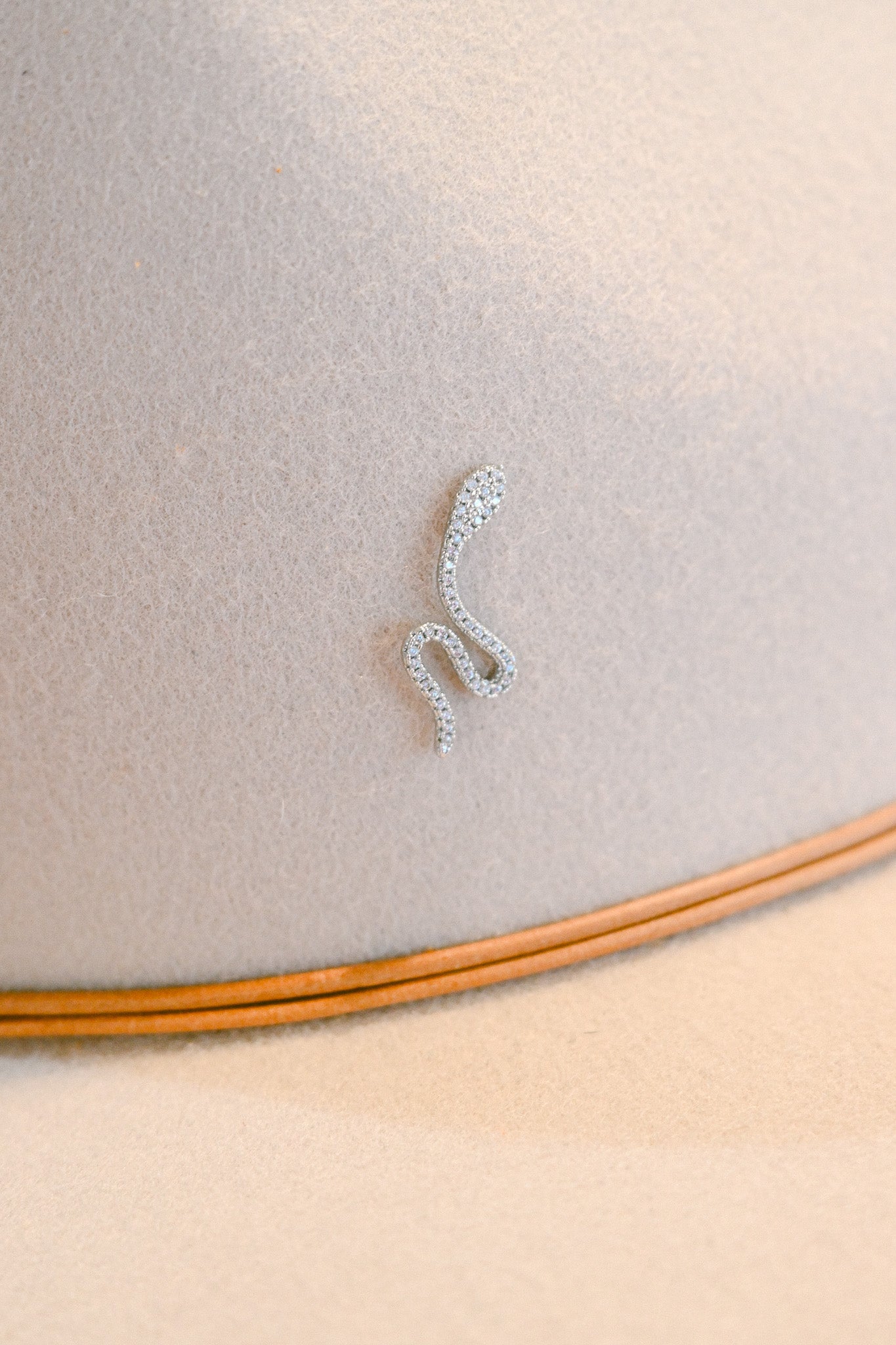 Crystal Snake Hat Charm