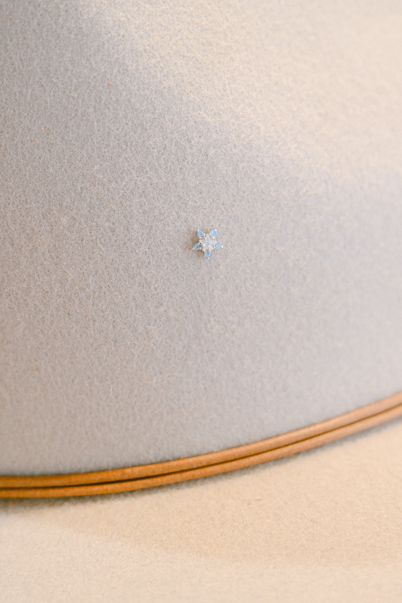 Tiny Crystal Columbine Hat Charm