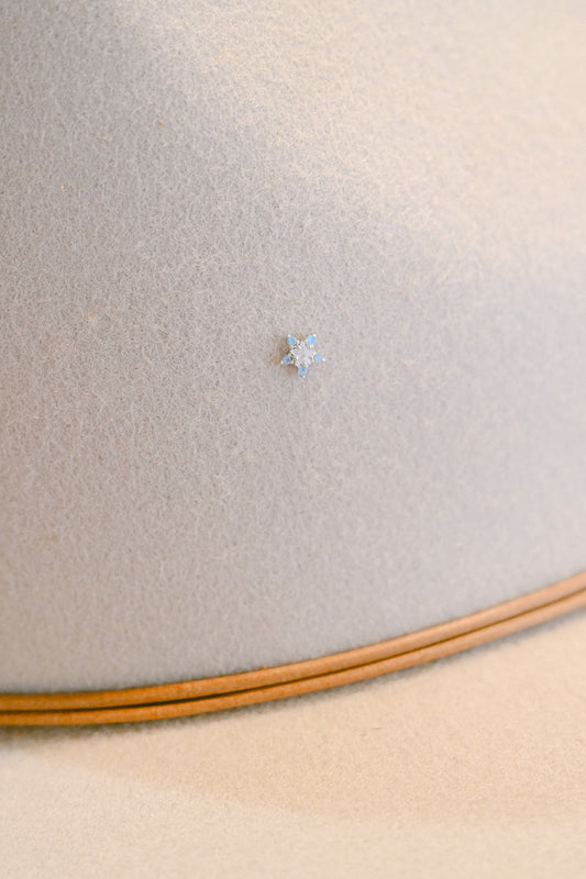 Tiny Crystal Columbine Hat Charm