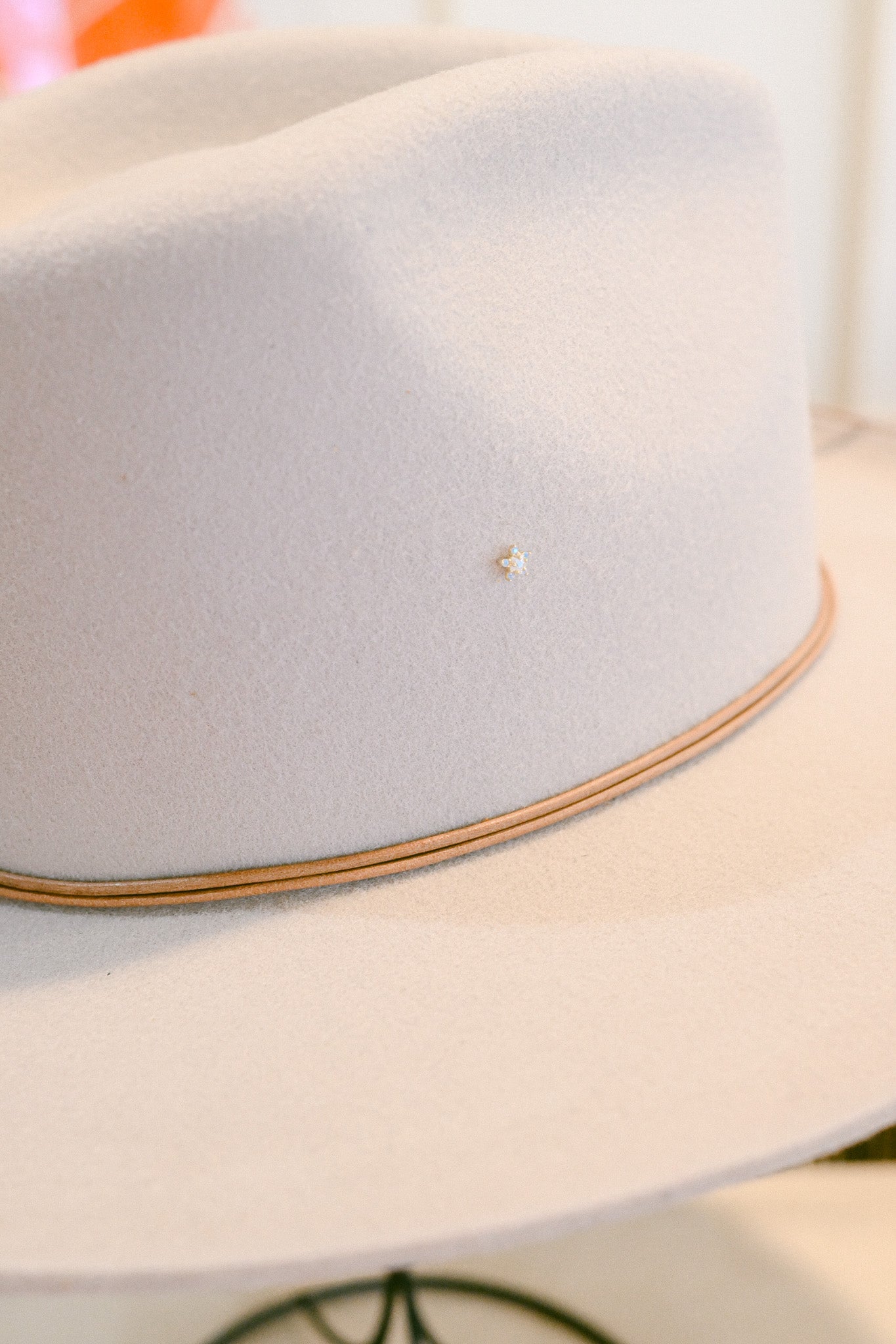 Tiny Crystal Columbine Hat Charm