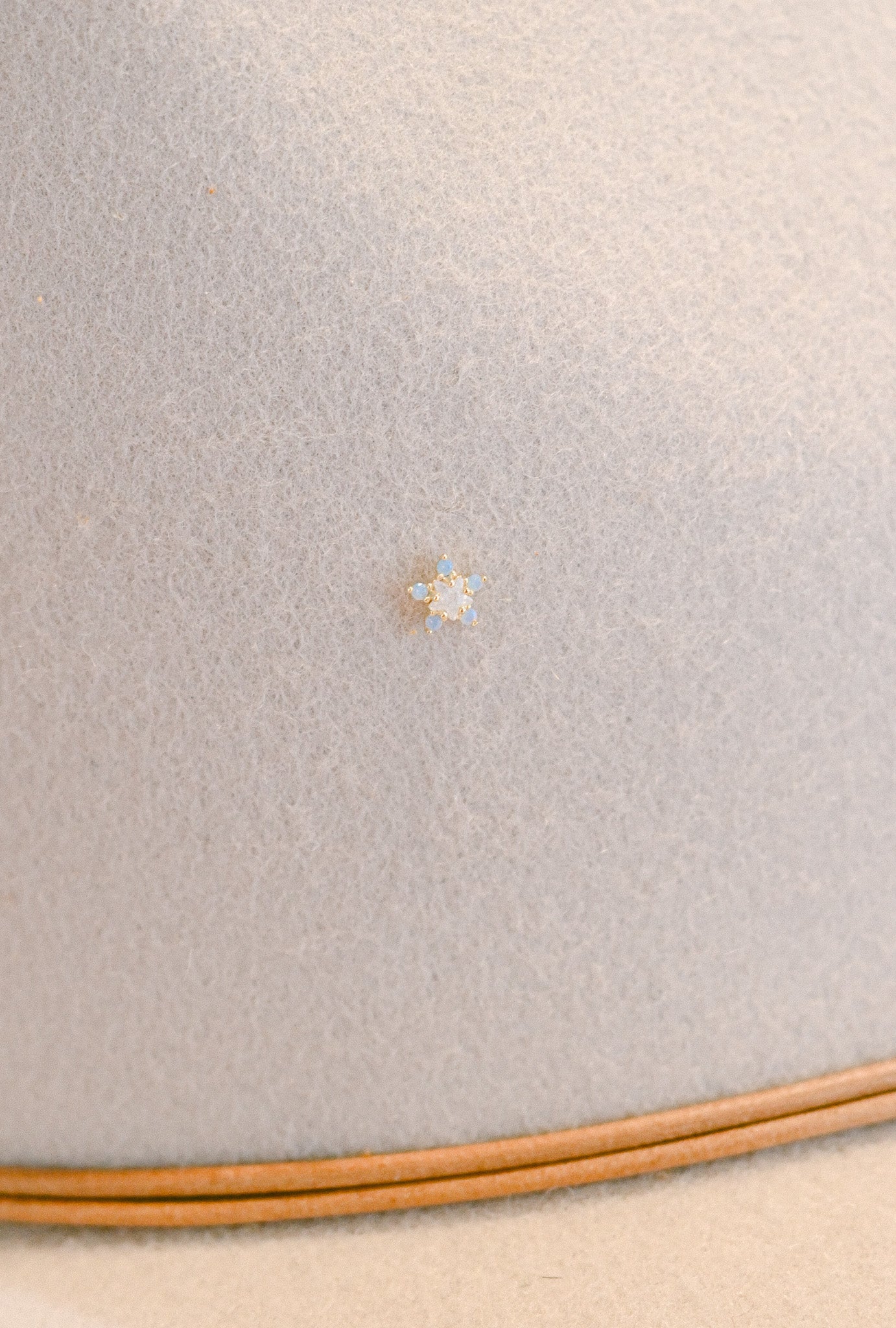 Tiny Crystal Columbine Hat Charm